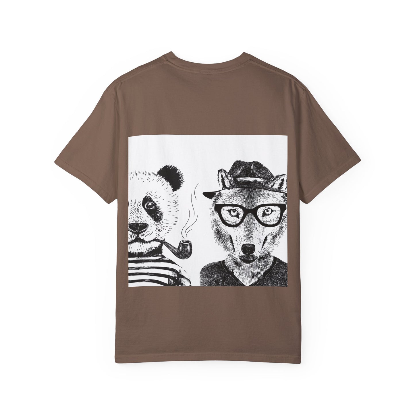Whimsical Animals Graphic T-Shirt - Cool Fox & Panda Design