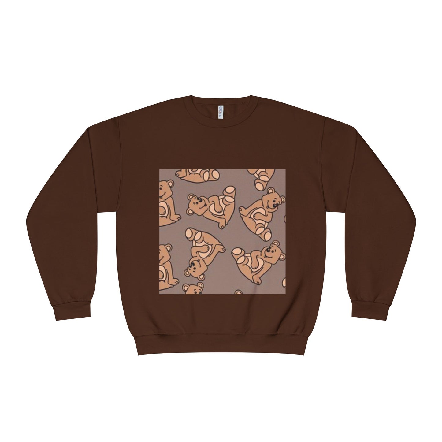 Cozy Bear Print Crewneck Sweatshirt - Perfect for Animal Lovers & Casual Comfort
