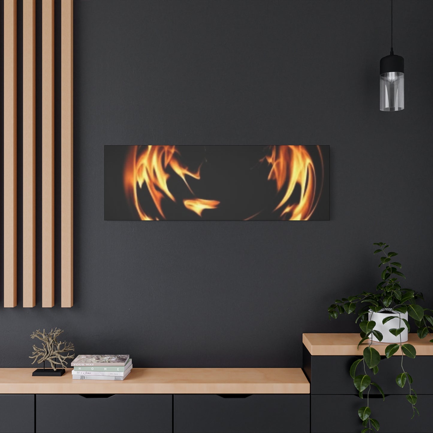 Fire Swirl Matte Canvas Art - Stretched 1.25" Gallery Wrap