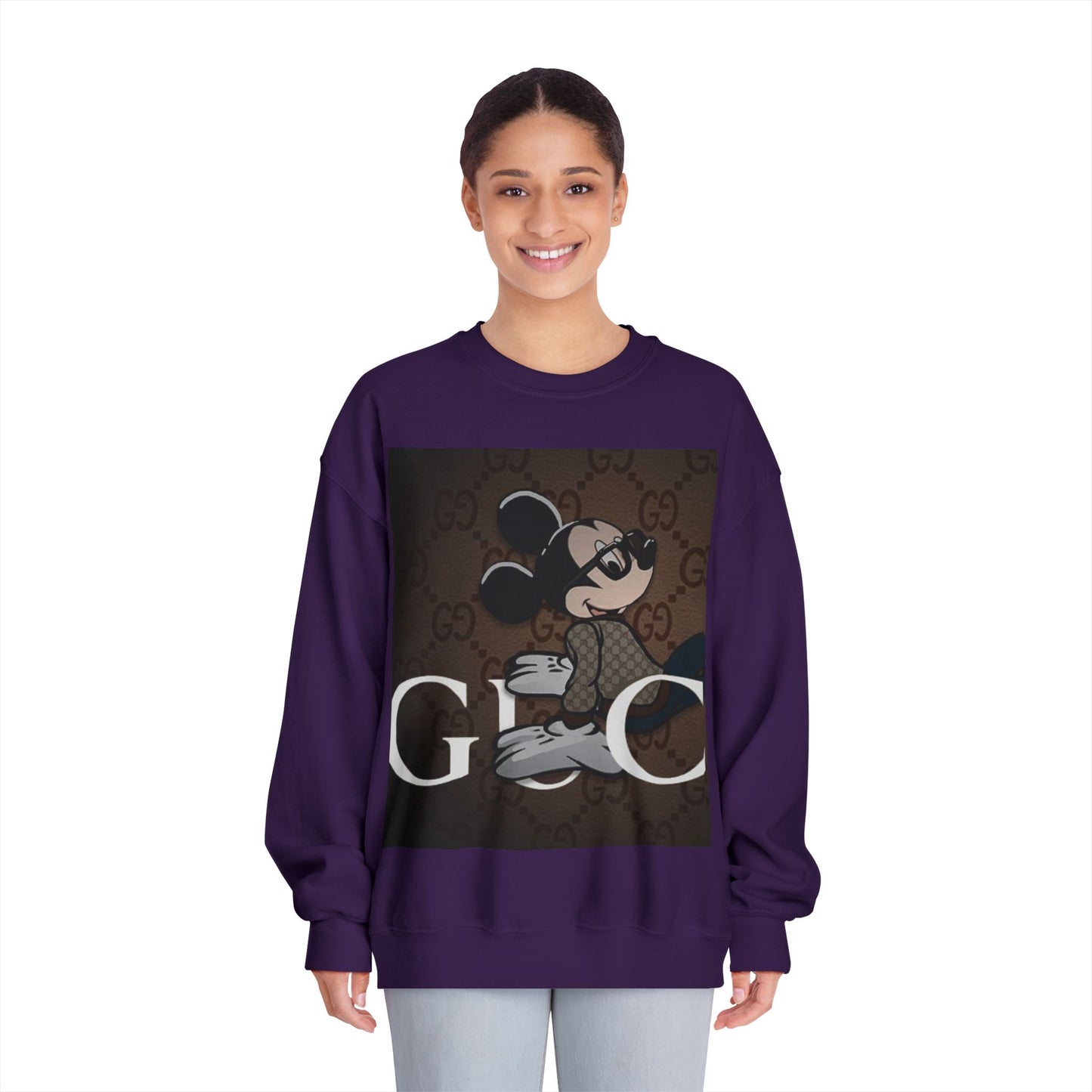 Trendy Mickey Mouse Graphic Crewneck Sweatshirt - Unisex Casual Wear