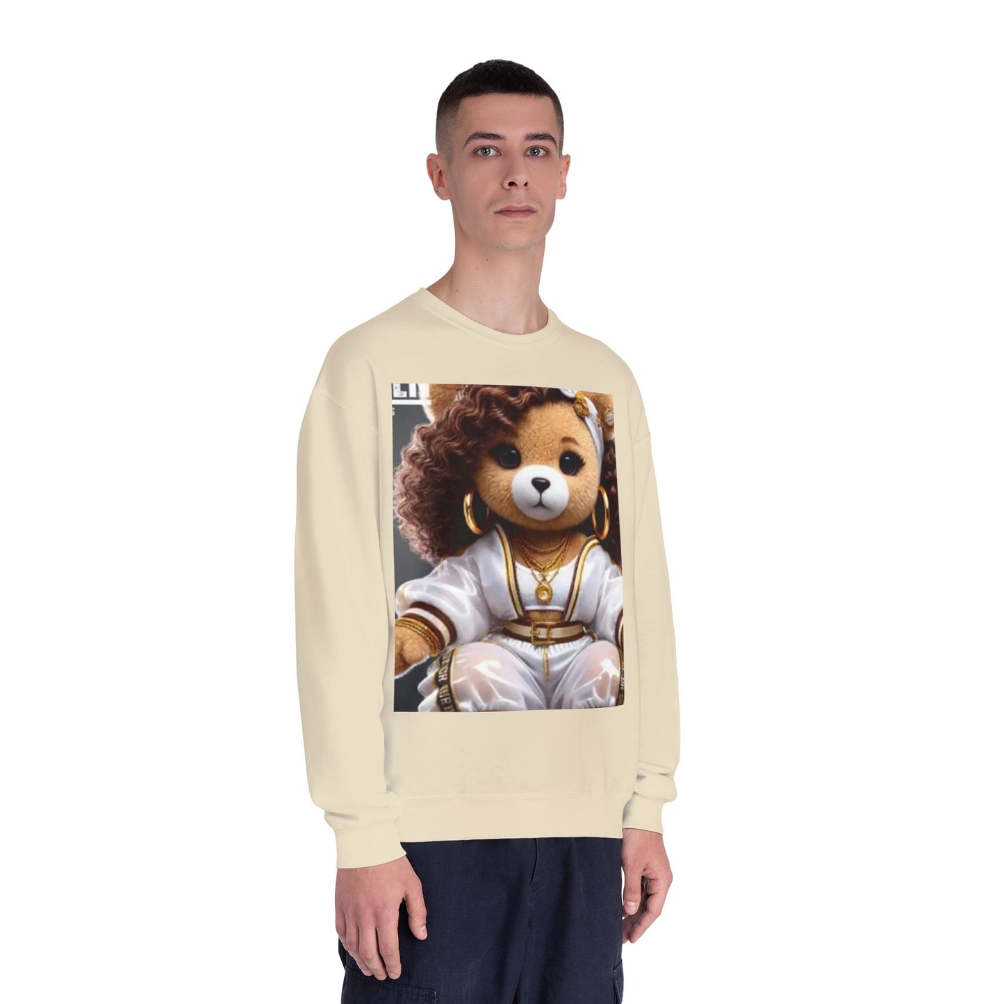 Stylish Bear Graphic Crewneck Sweatshirt - Cozy Fashion for Animal Lovers