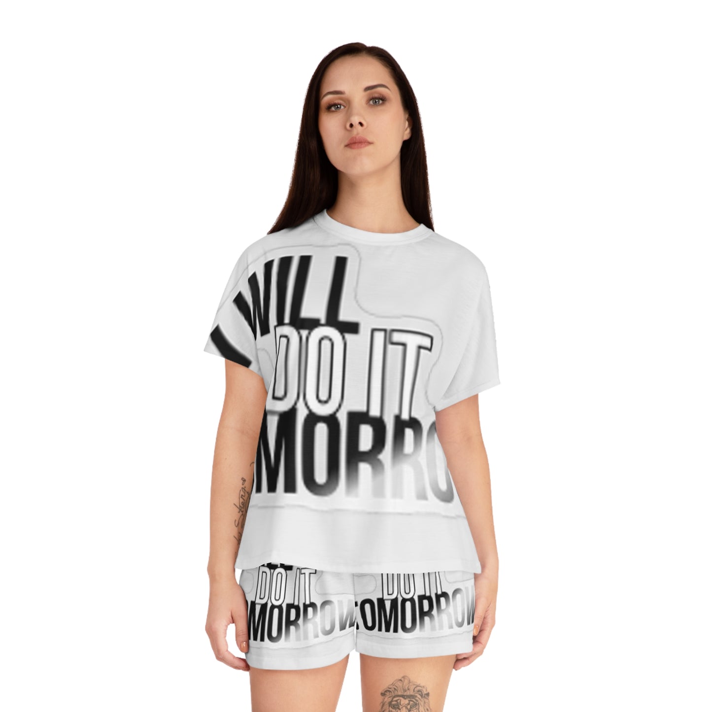 Motivational Women's Pajama Set - "I Will Do It Tomorrow"