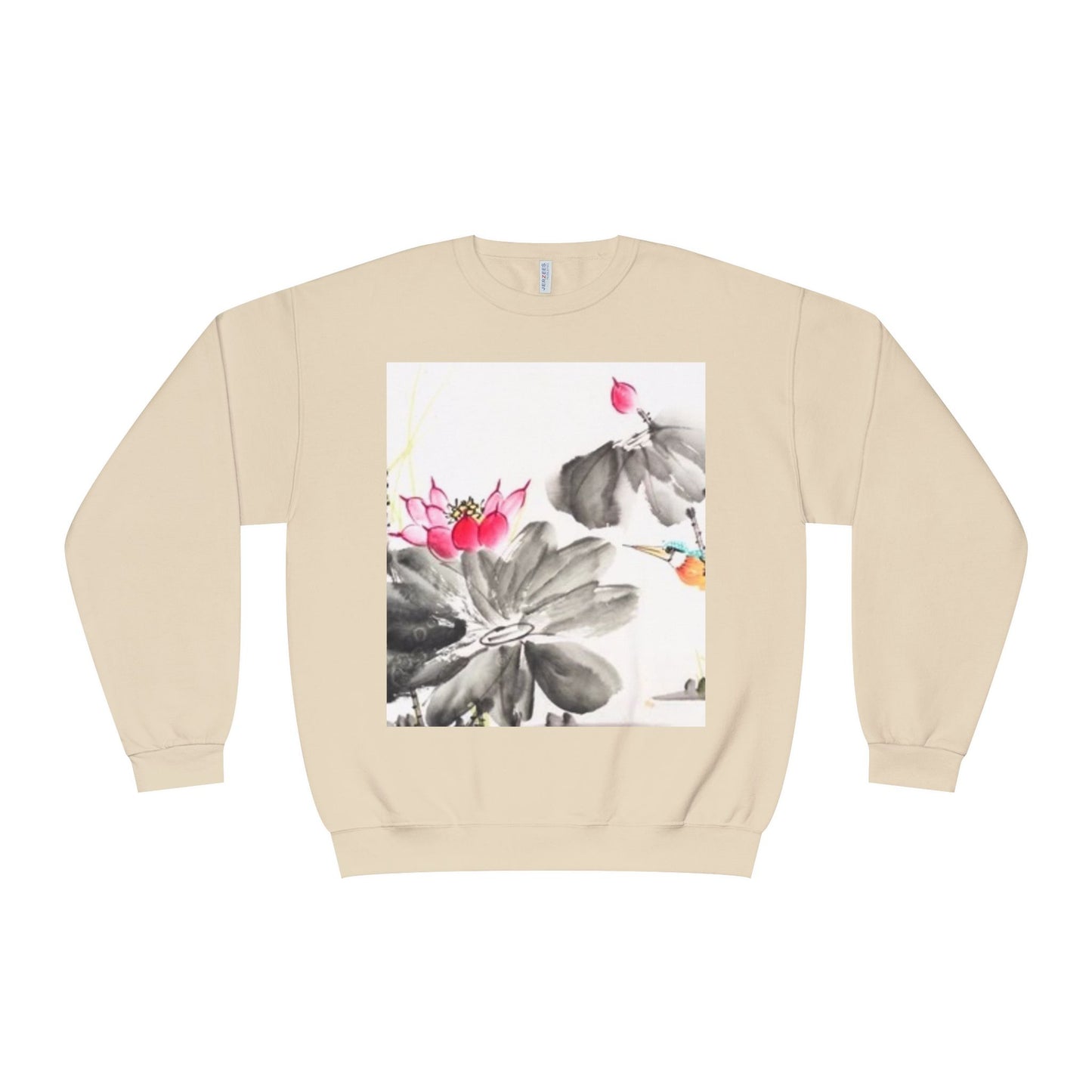 Lotus Blossom Unisex Crewneck Sweatshirt - Cozy Botanical Art Design