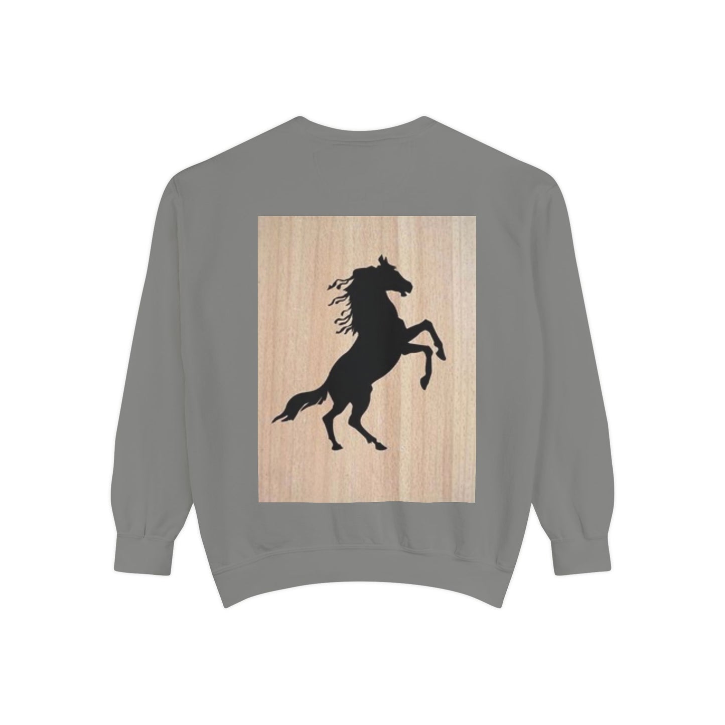 Equestrian Spirit Unisex Garment-Dyed Sweatshirt - Bold Horse Design