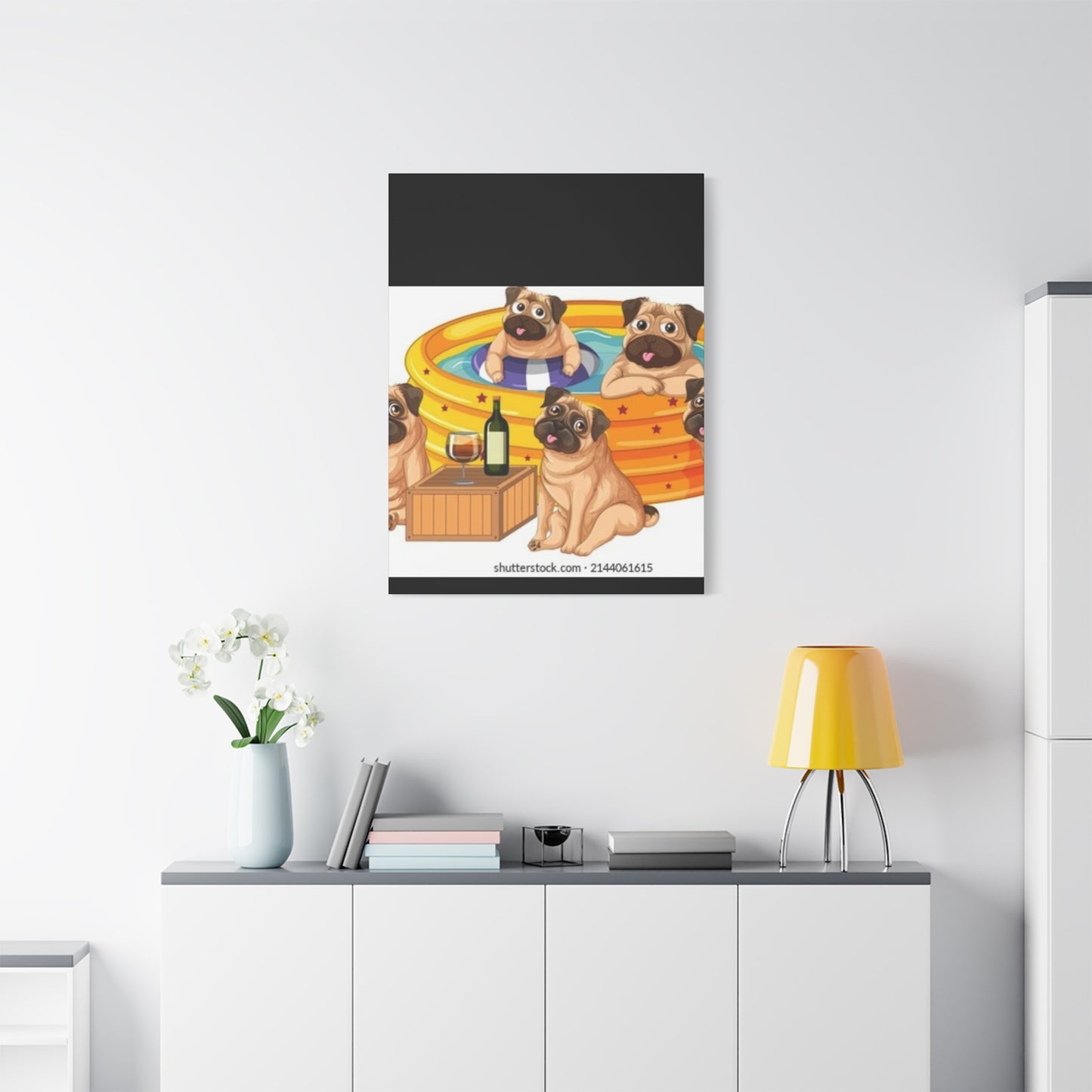 Pug Pool Party Canvas Art - Fun Pet Decor