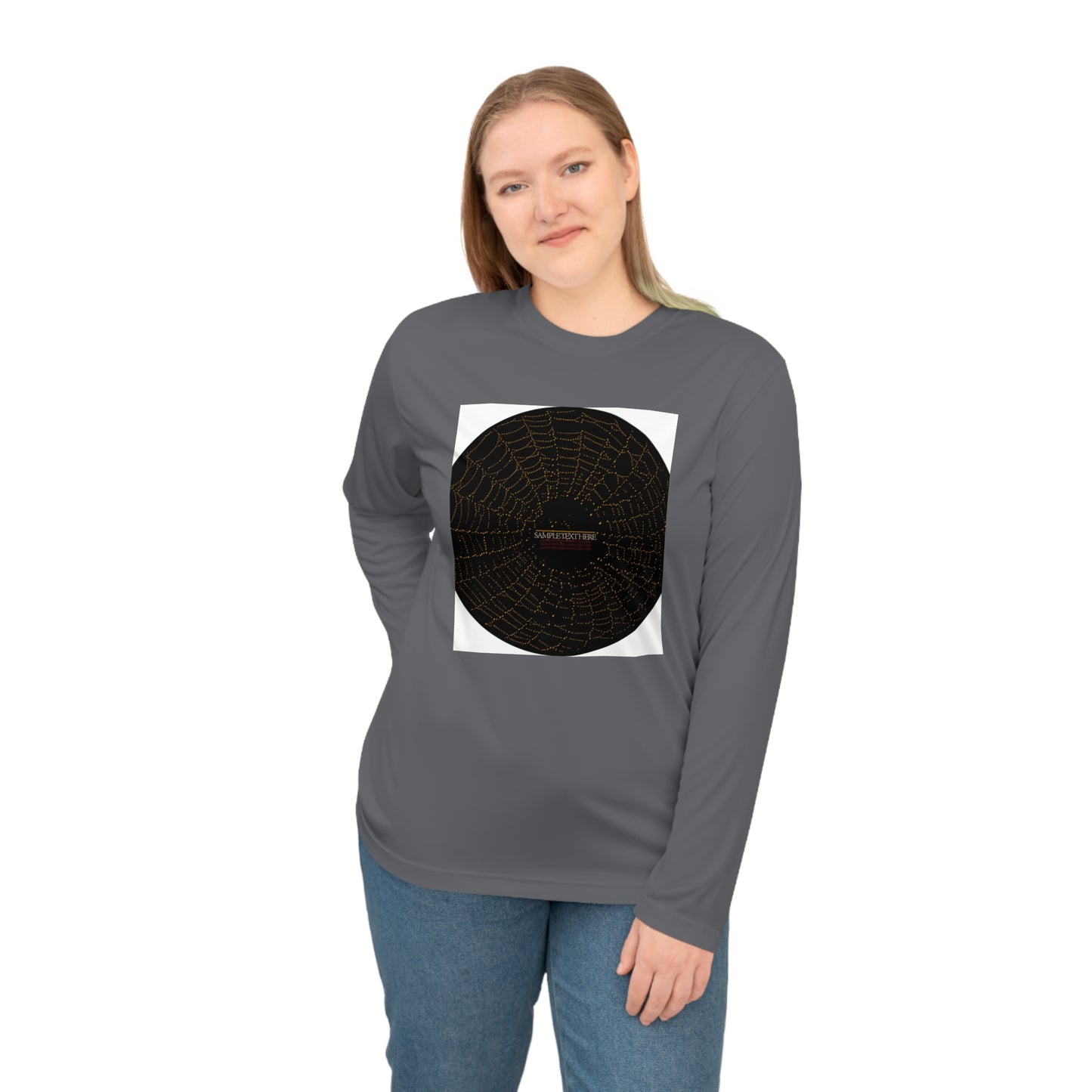 Unisex Performance Long Sleeve Shirt - Spider Web Design for Active Lifestyle