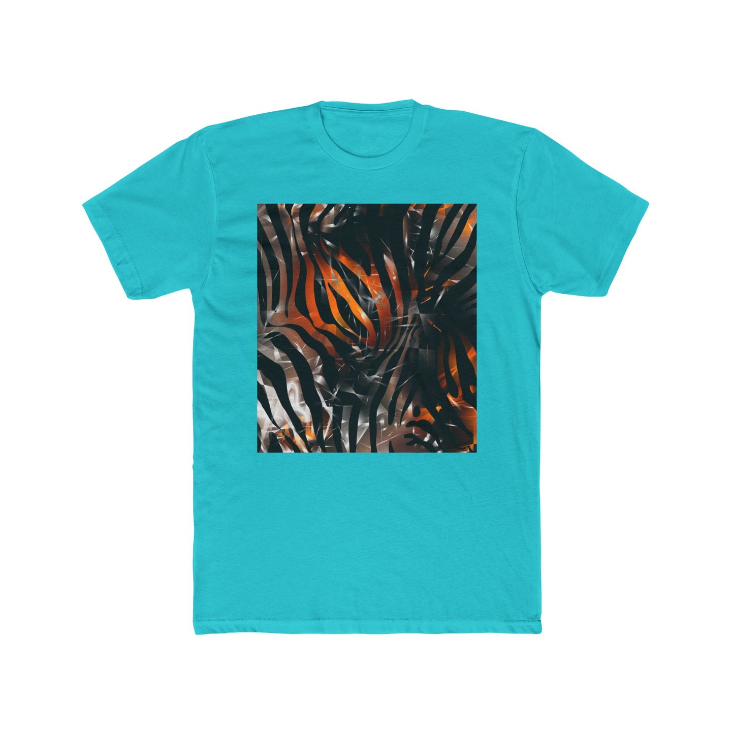 Abstract Jungle Unisex Cotton Crew Tee - Trendy Graphic Shirt for Nature Lovers