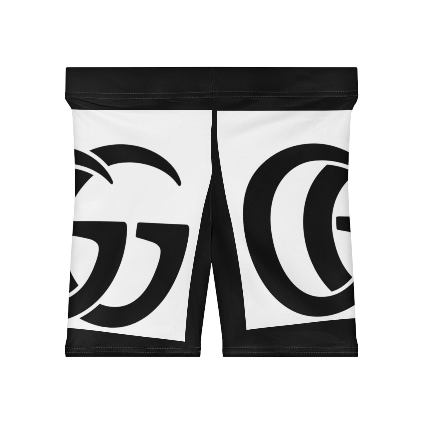 Trendy Women's Biker Shorts with Bold Graphic Design