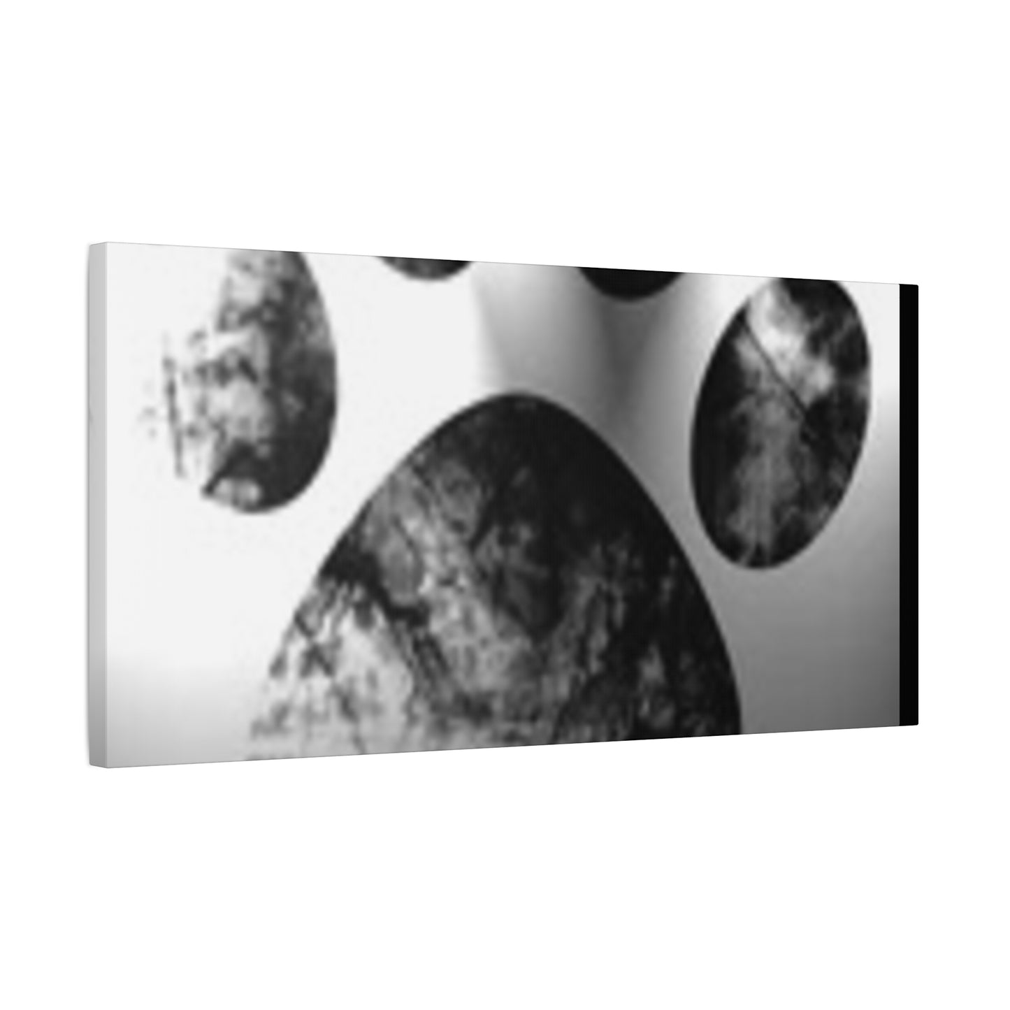 Black Paw Print Canvas Art - Modern Animal Decor for Pet Lovers