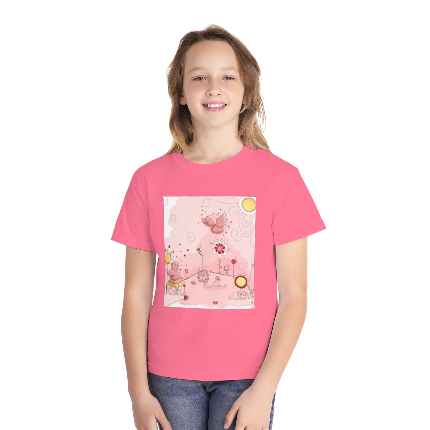 Fun Dinosaur Youth Midweight Tee for Boys and Girls - Perfect for Play and Adventures