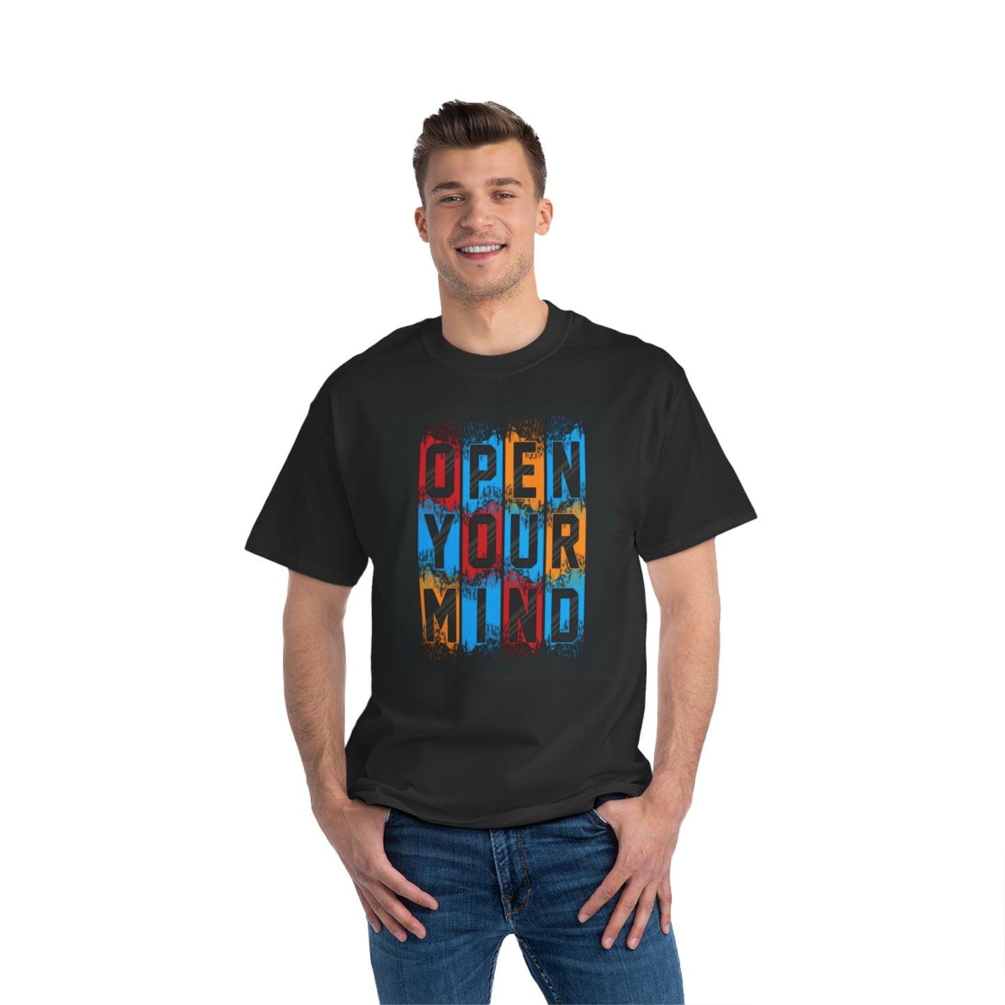 Open Your Mind Graphic Beefy-T® Short-Sleeve T-Shirt - Inspirational Art Tee