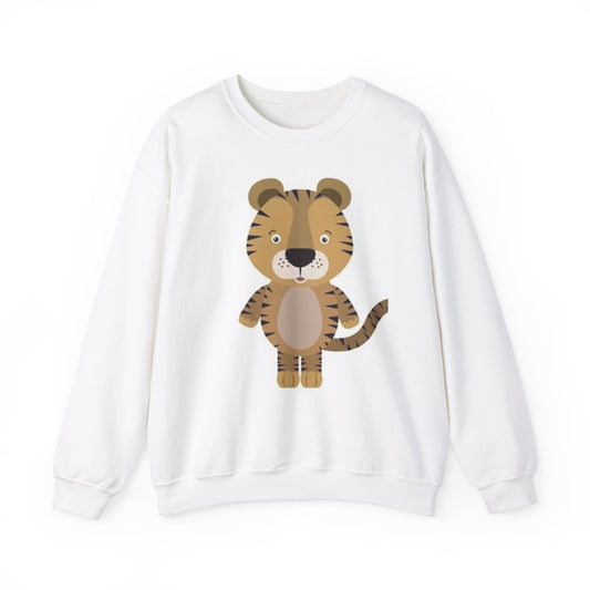 Cute Tiger Design Unisex Heavy Blend Crewneck Sweatshirt