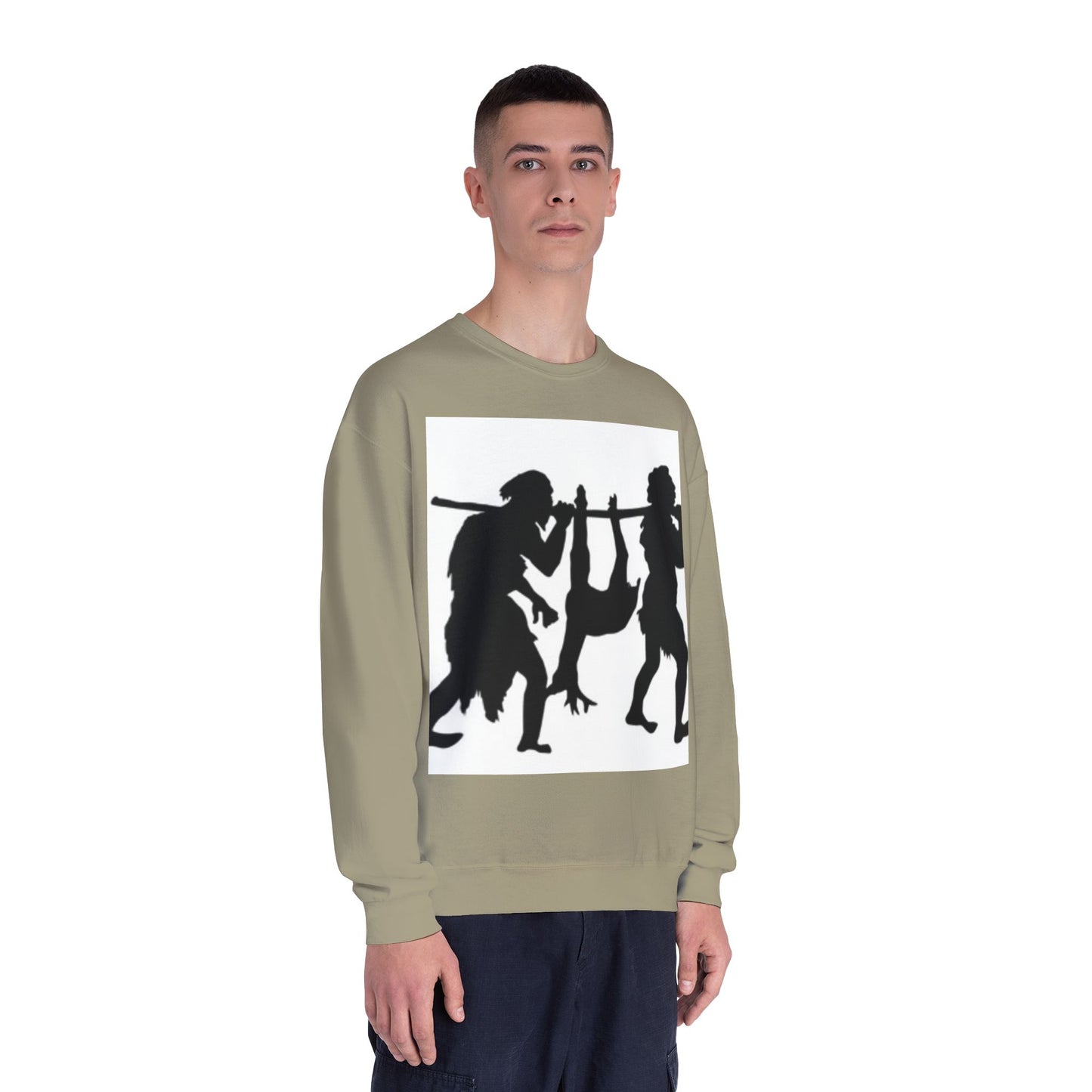 Caveman Humor Unisex Crewneck Sweatshirt - Fun Graphic Design