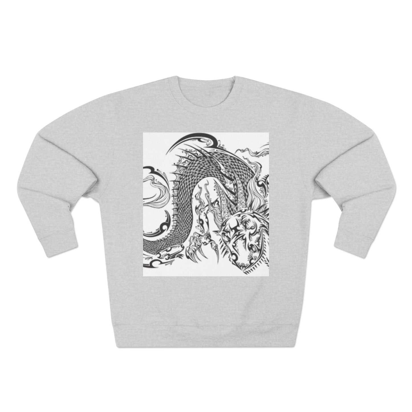 Dragon Art Unisex Crewneck Sweatshirt - Bold Tattoo Design