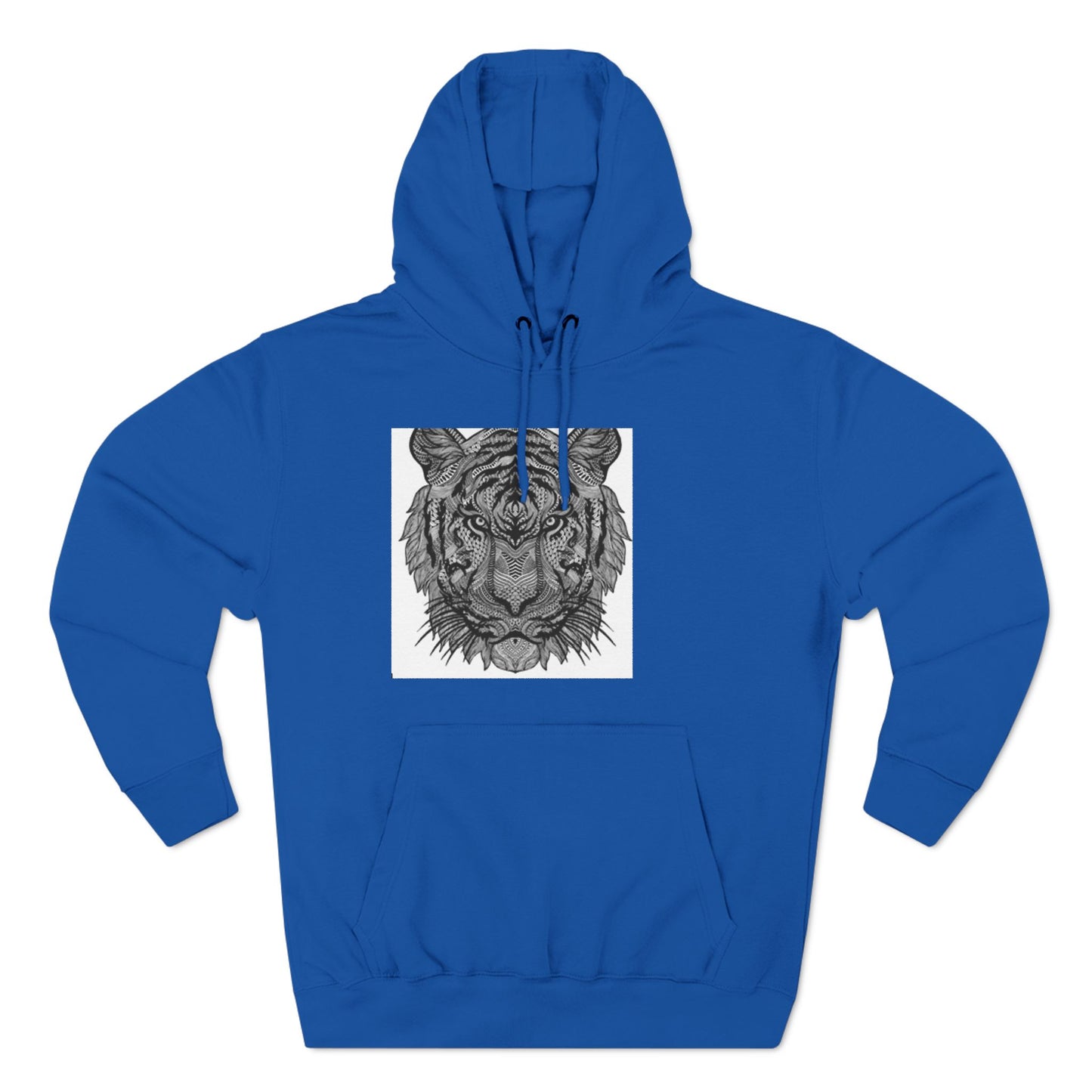 Majestic Tiger Hoodie - Cozy Three-Panel Fleece for Wildlife Lovers