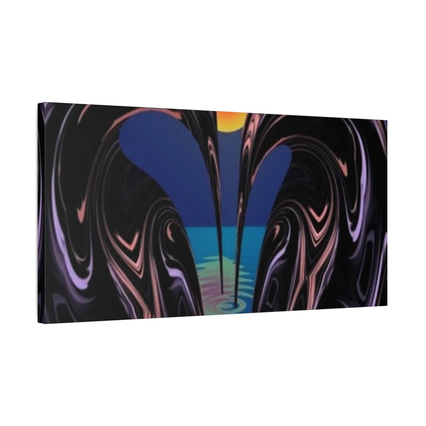 Romantic Abstract Canvas Art - Heart-Shaped Design for Home Decor