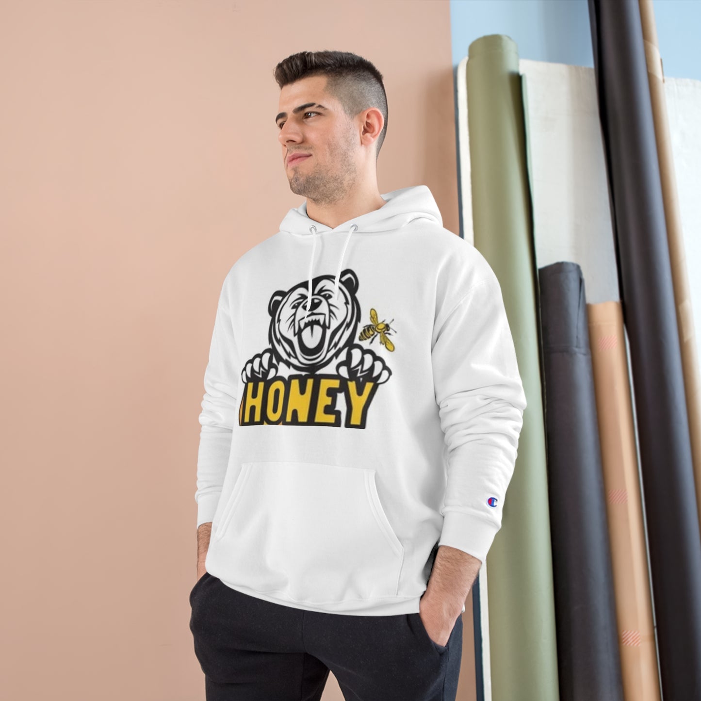 Honey Bear Champion Hoodie - Fun & Cozy Streetwear