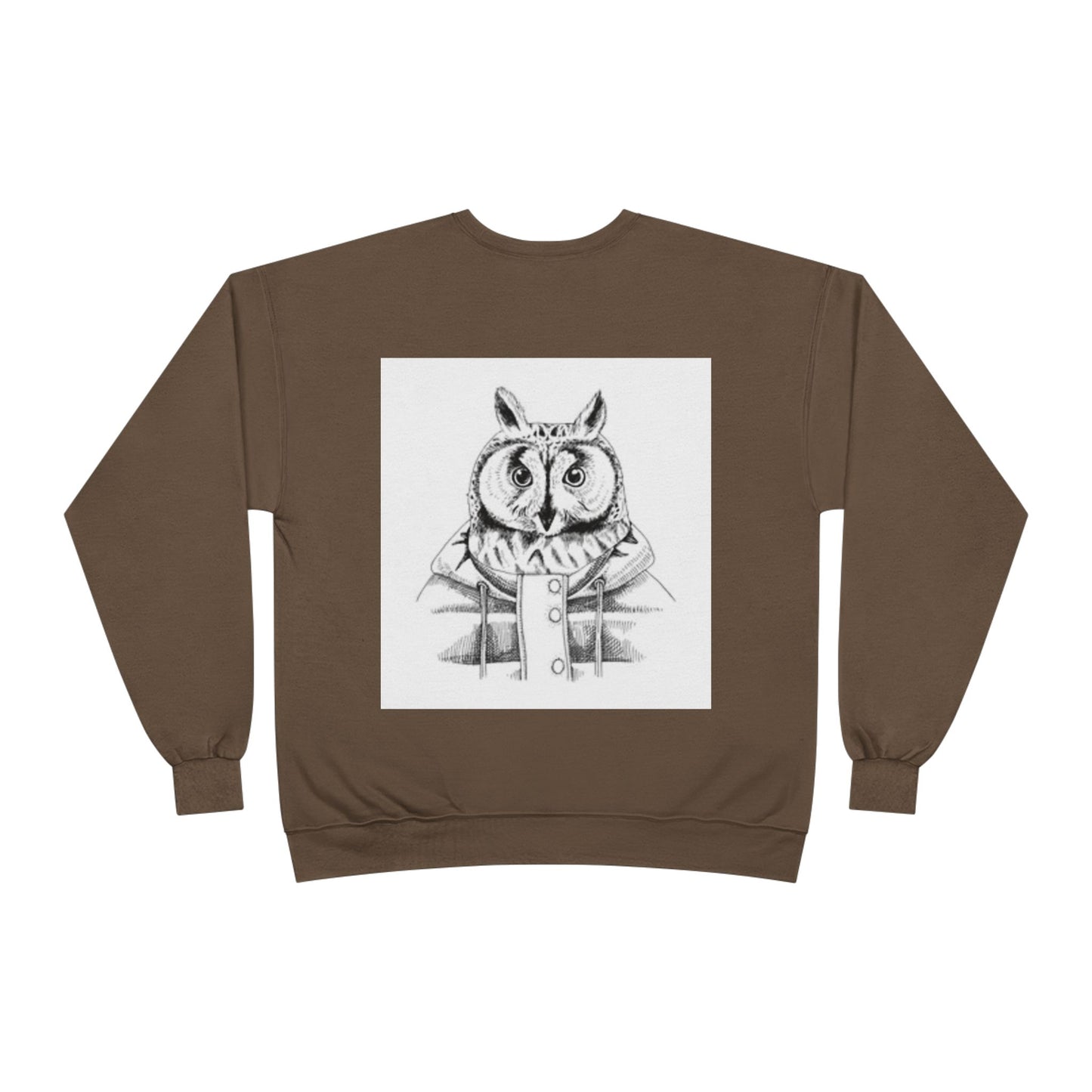 Whimsical Owl Eco-Friendly Crewneck Sweatshirt - Unisex