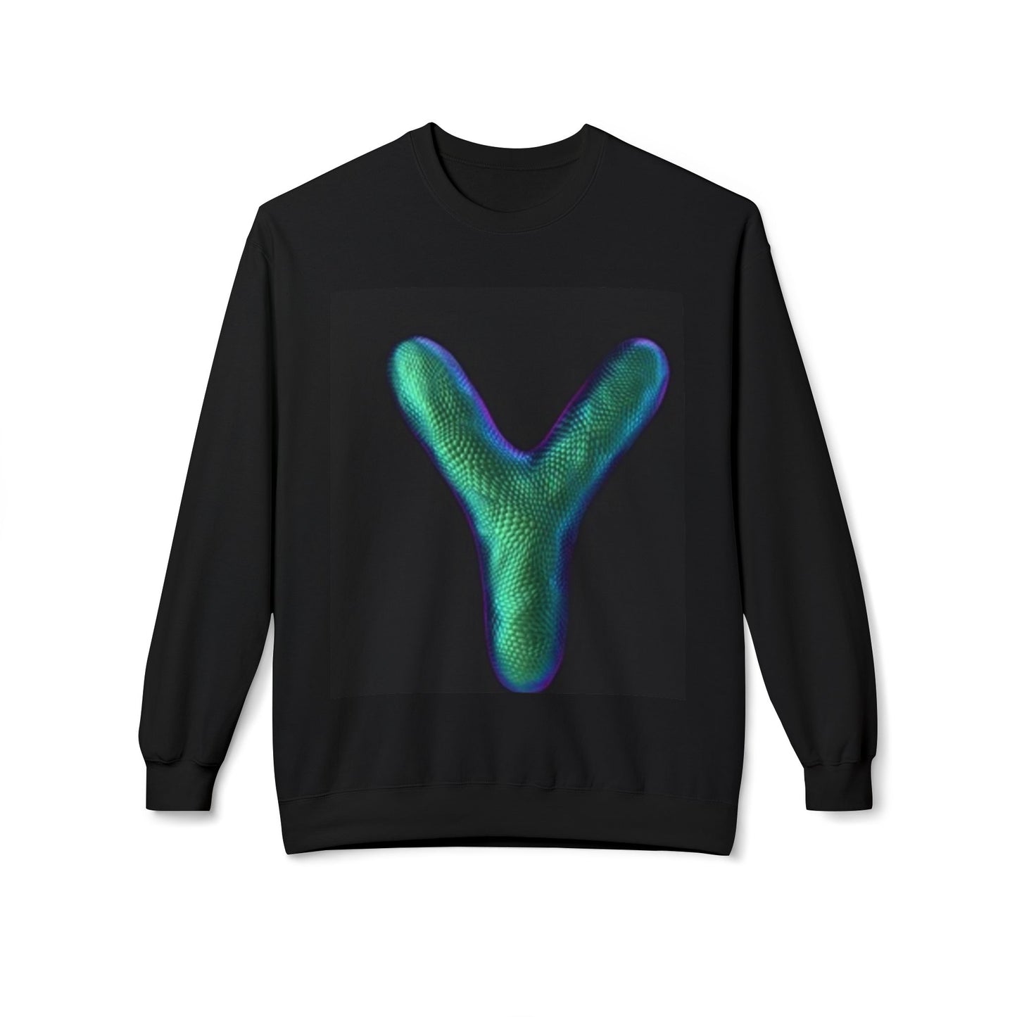 Unisex Y Graphic Fleece Crewneck Sweatshirt - Cozy Modern Style