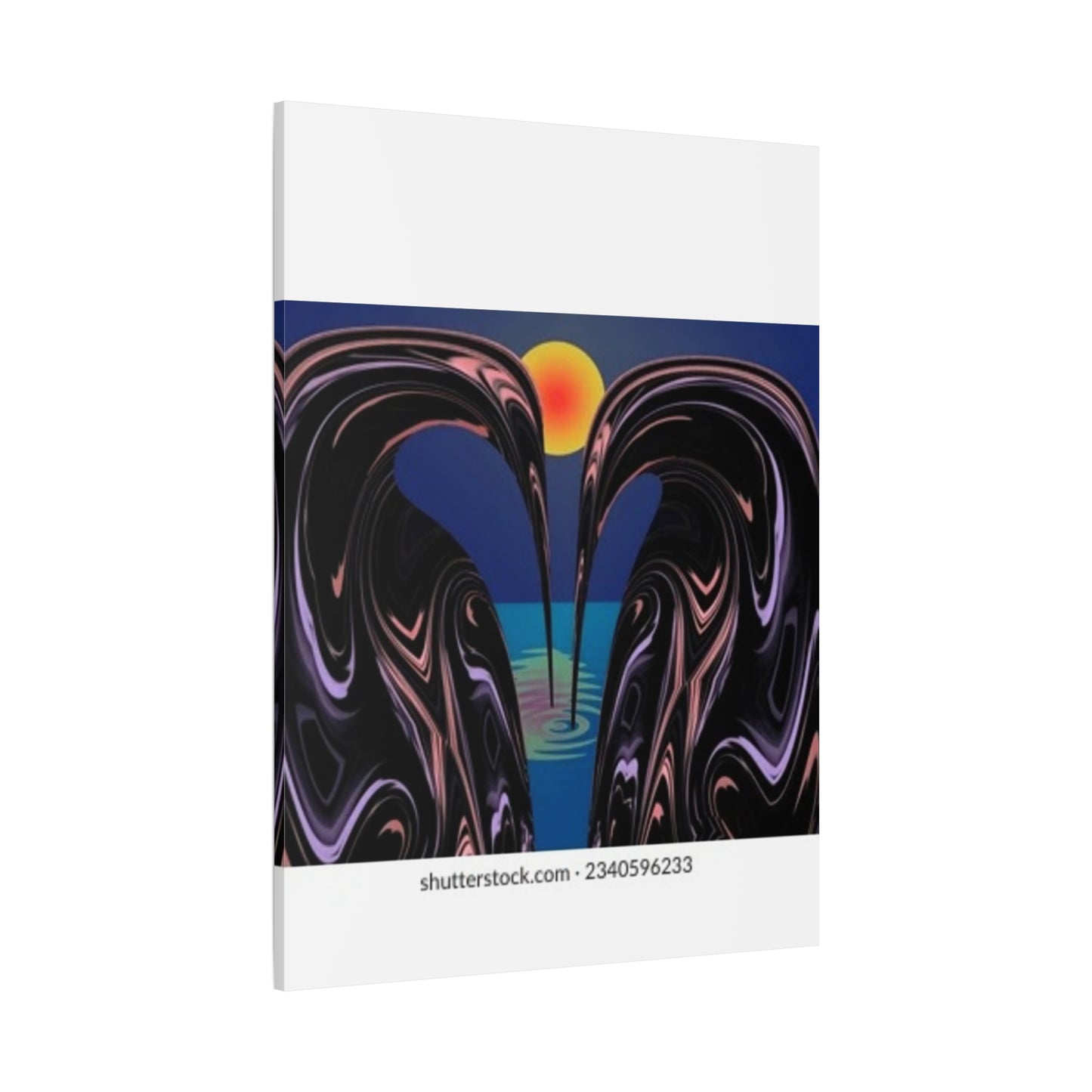 Romantic Abstract Canvas Art - Heart-Shaped Design for Home Decor