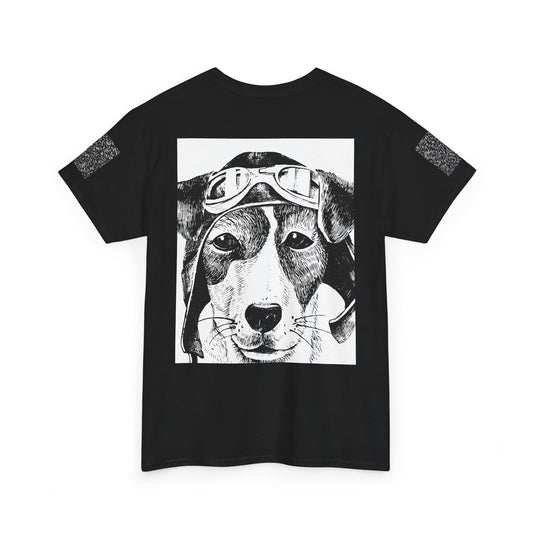 Vintage Aviator Dog Unisex Heavy Cotton Tee