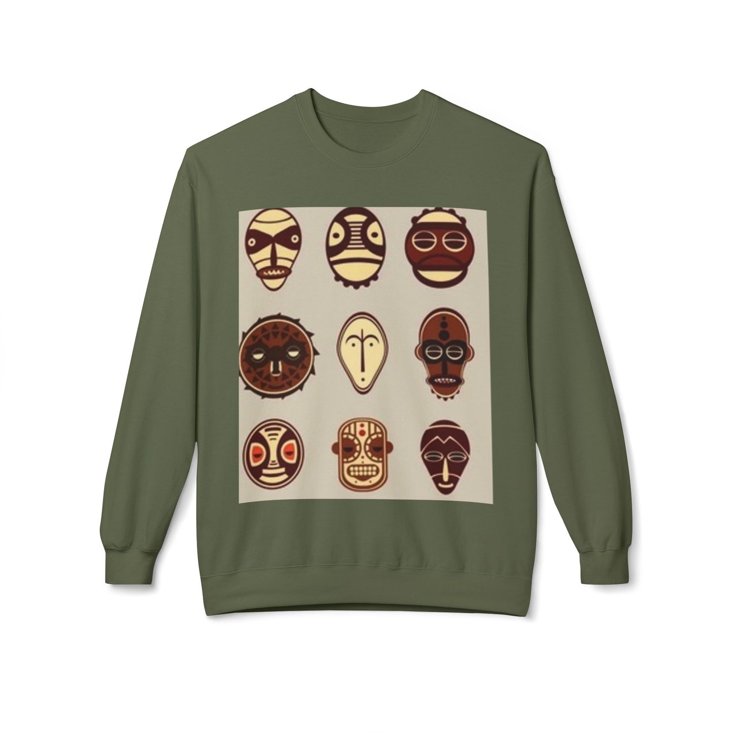 Artistic Horse Illustration Fleece Crewneck Sweatshirt - Unisex