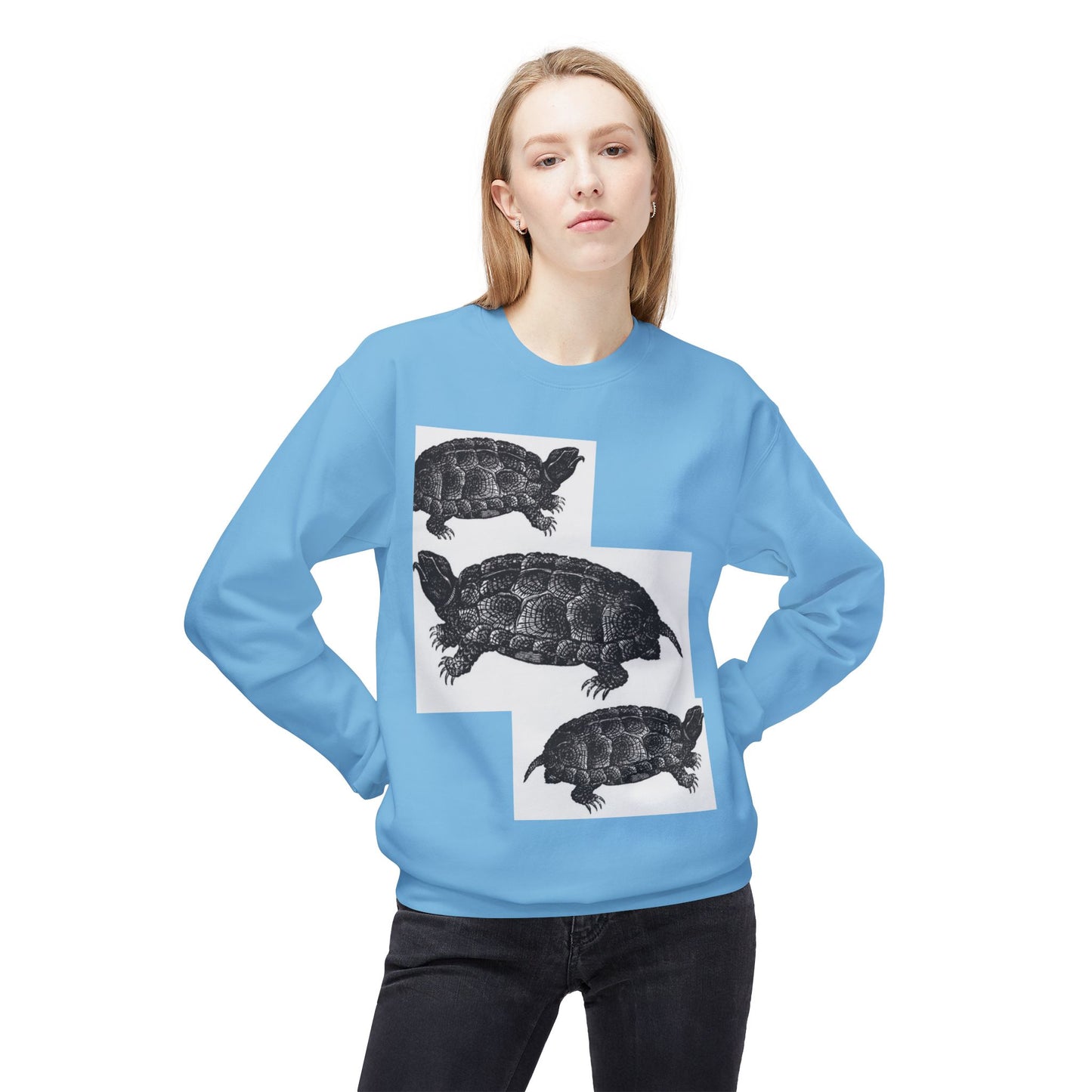 Cozy Turtle Graphic Sweatshirt - Unique Wildlife Apparel