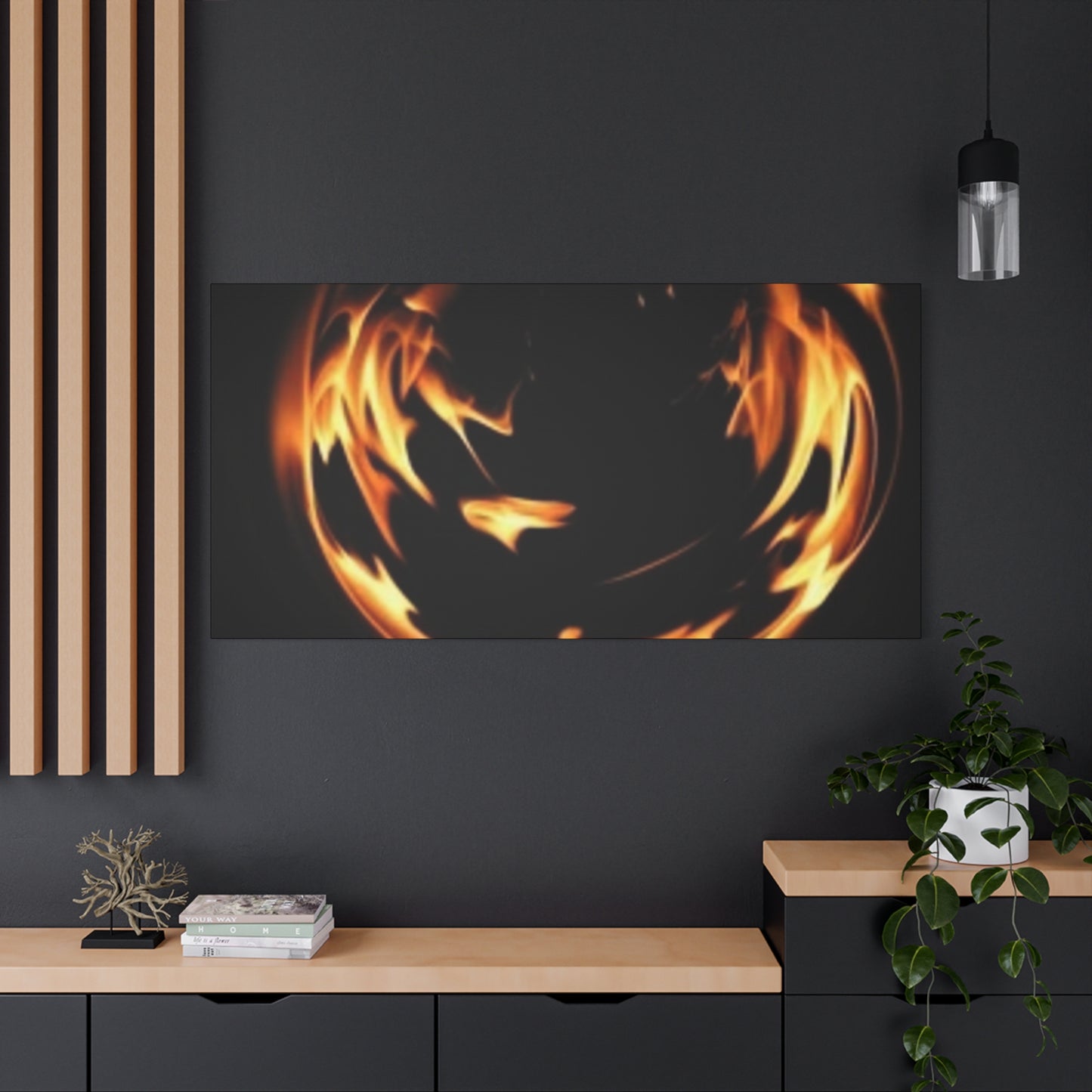 Fire Swirl Matte Canvas Art - Stretched 1.25" Gallery Wrap