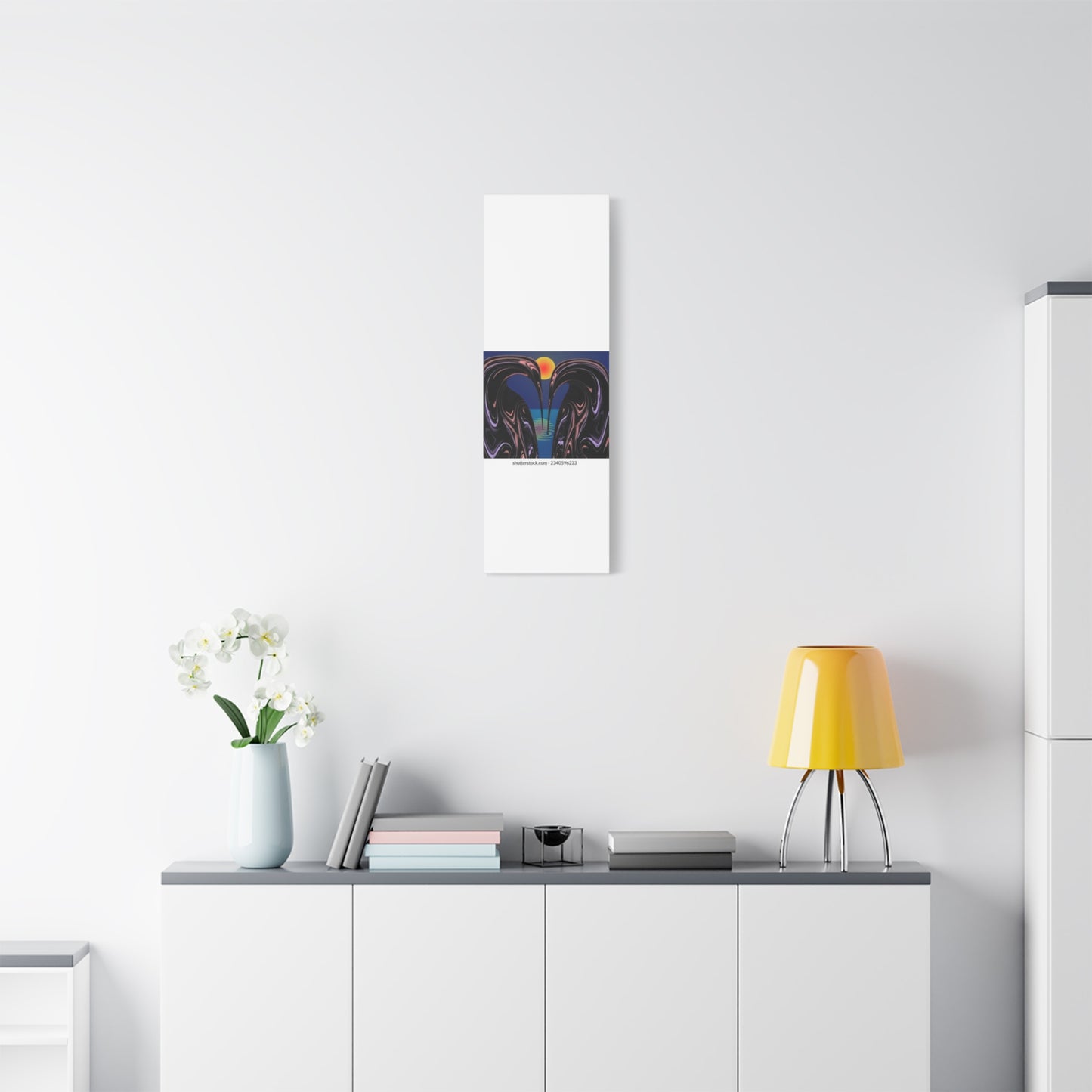 Romantic Abstract Canvas Art - Heart-Shaped Design for Home Decor