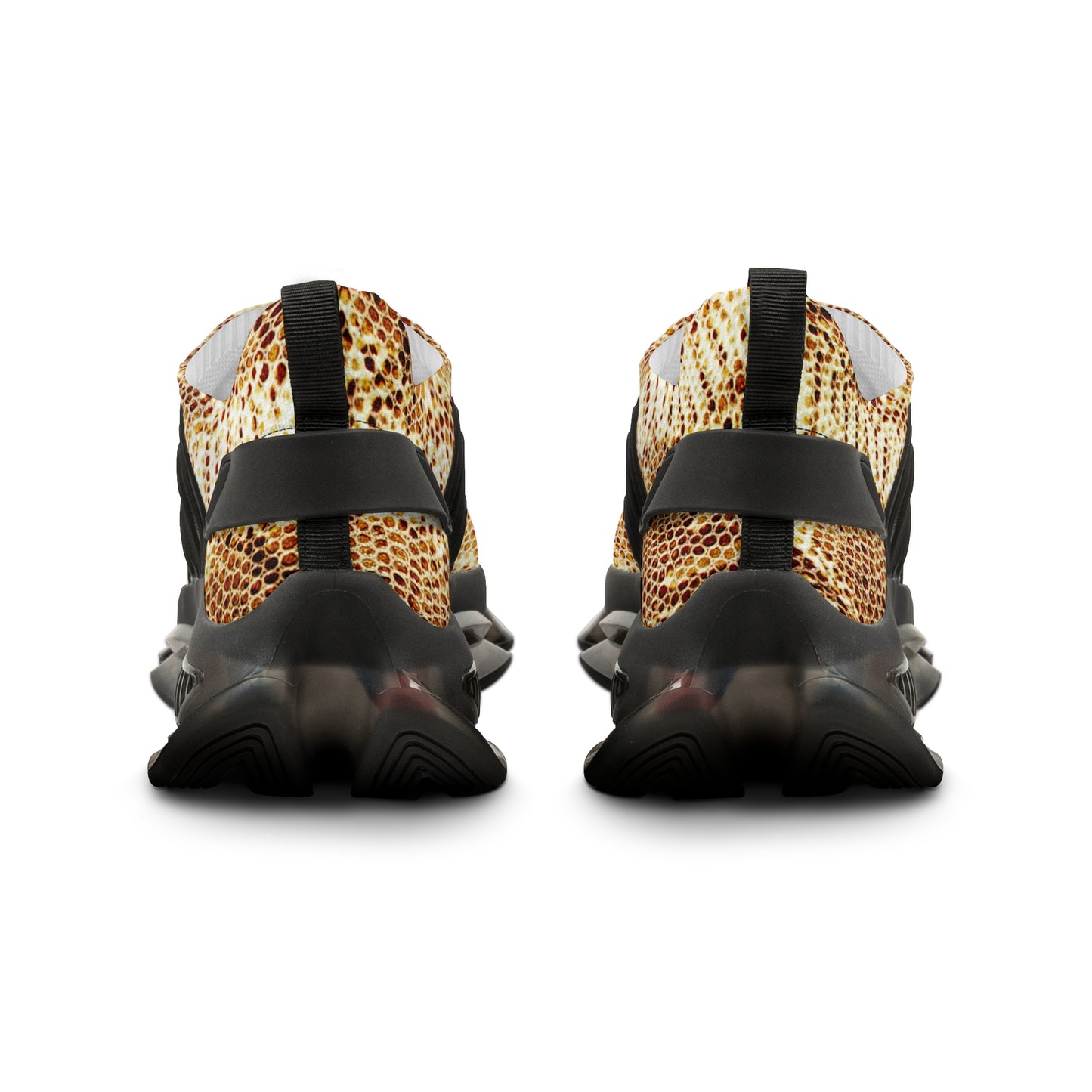 Stylish Men's Mesh Sneakers - Trendy Snake Print Athletic Shoes