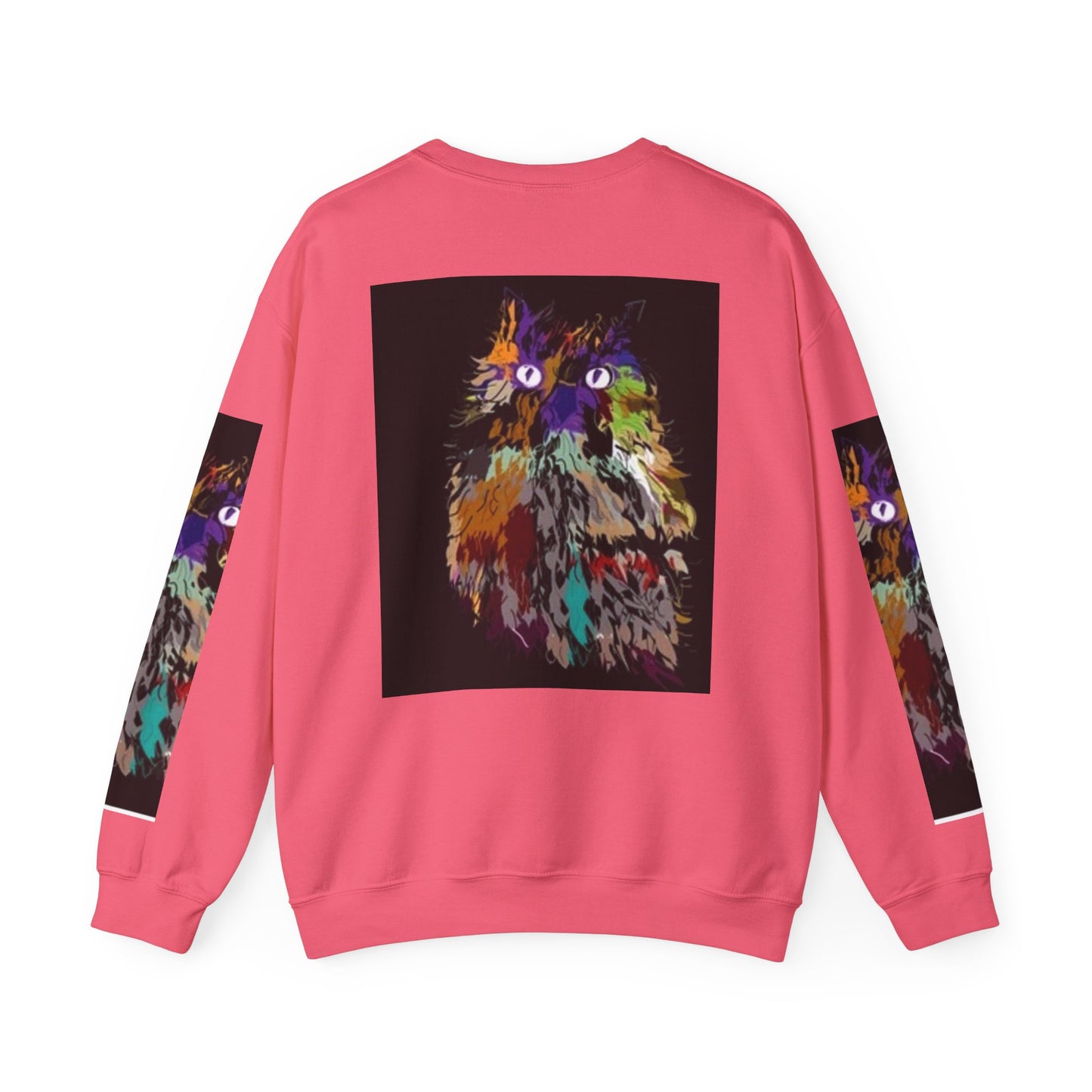 Colorful Owl Crewneck Sweatshirt - Unisex Heavy Blend™ - Cozy Art Wear for Animal Lovers