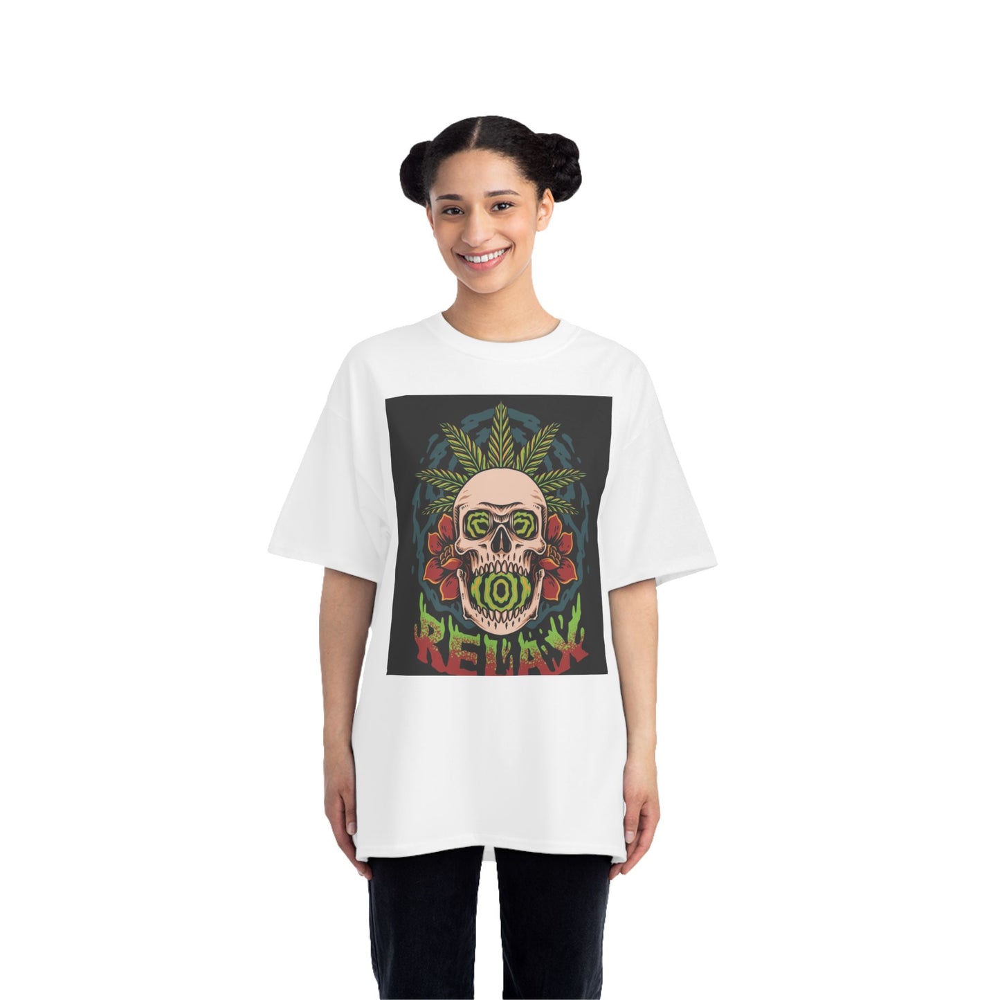 Relax Skull Graphic Tee - Perfect for Festivals and Casual Days