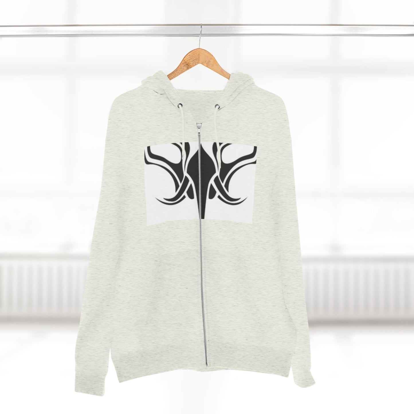 Tribal Design Unisex Zip Hoodie - Stylish & Versatile Outdoor Wear