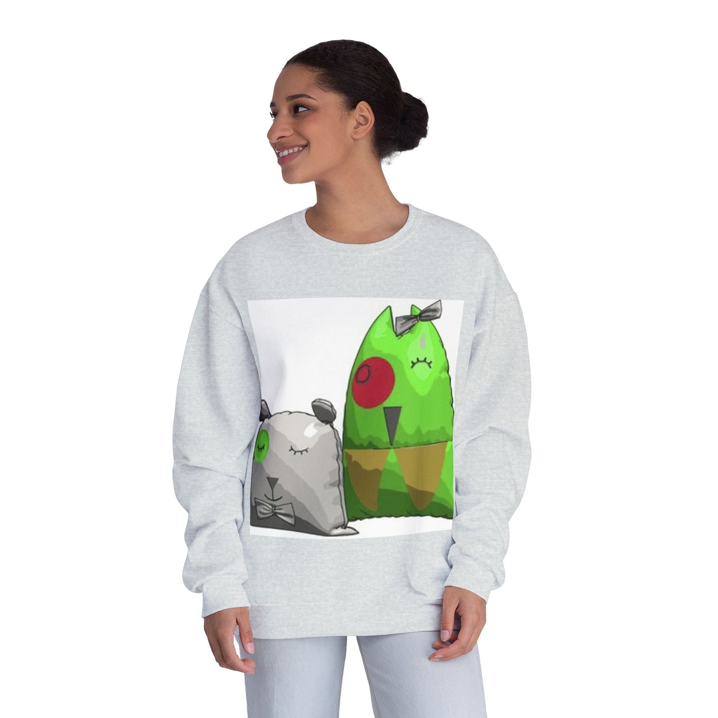Cute Cartoon Monsters Unisex Crewneck Sweatshirt - Cozy Fun for All Ages
