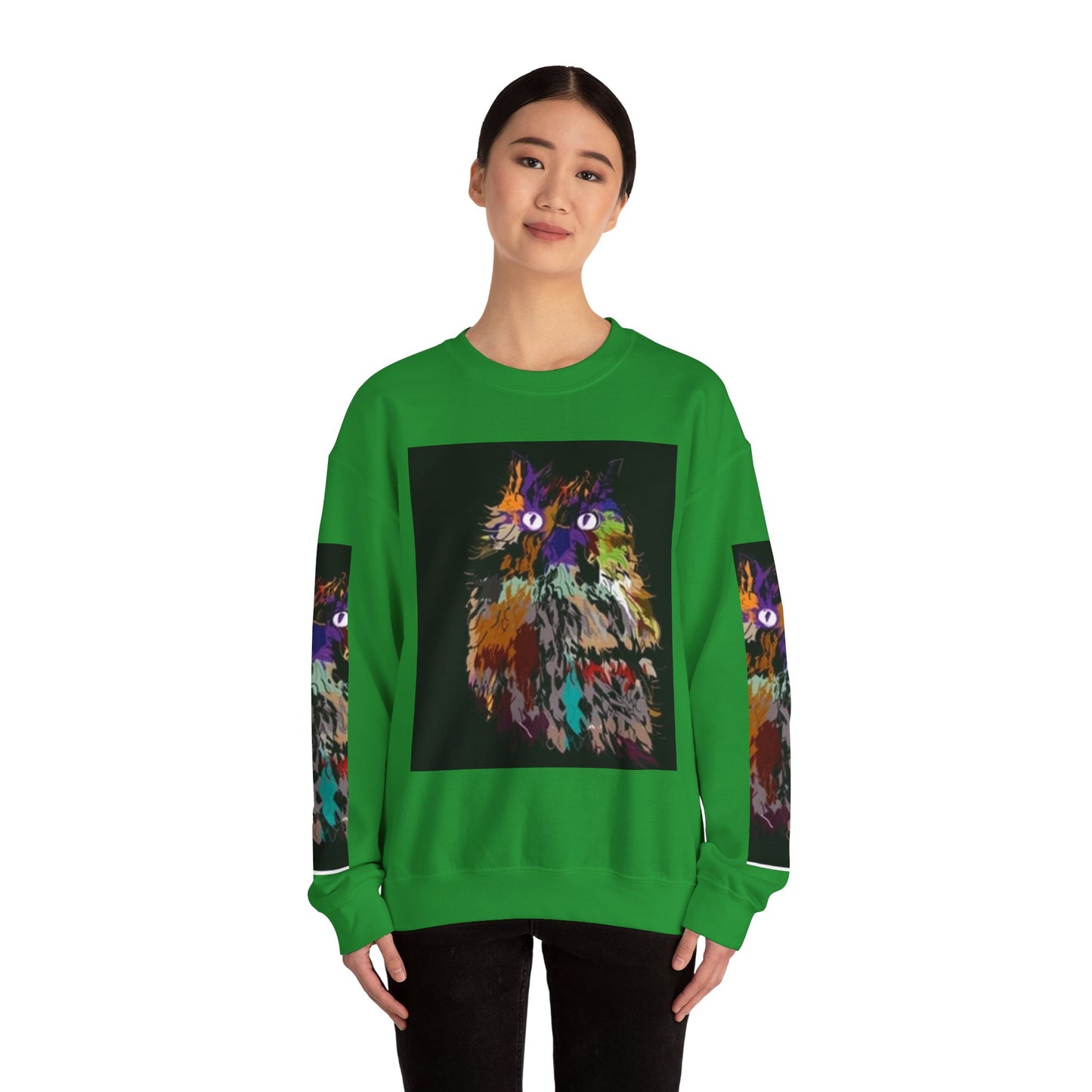 Colorful Owl Crewneck Sweatshirt - Unisex Heavy Blend™ - Cozy Art Wear for Animal Lovers