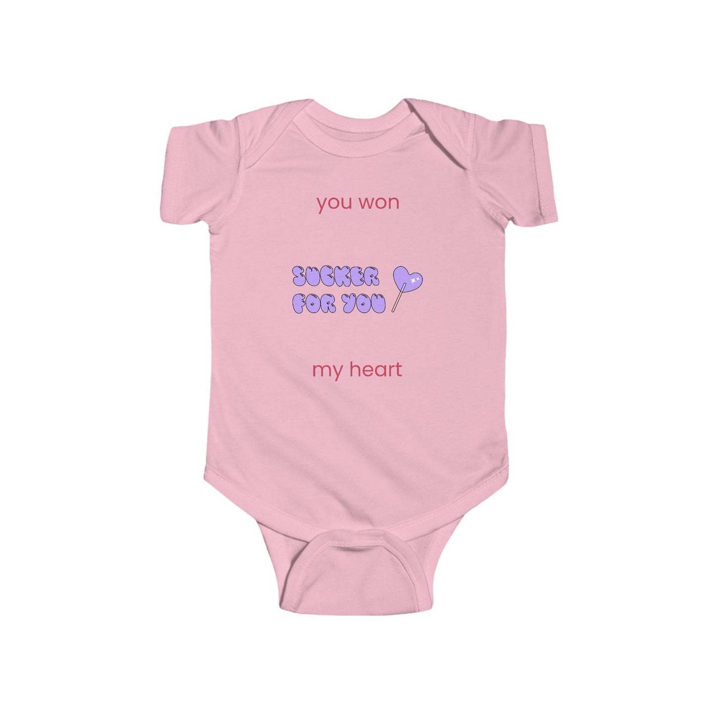 Cute Baby Bodysuit - 'You Won My Heart' Design