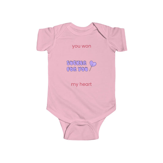 Cute Baby Bodysuit - 'You Won My Heart' Design