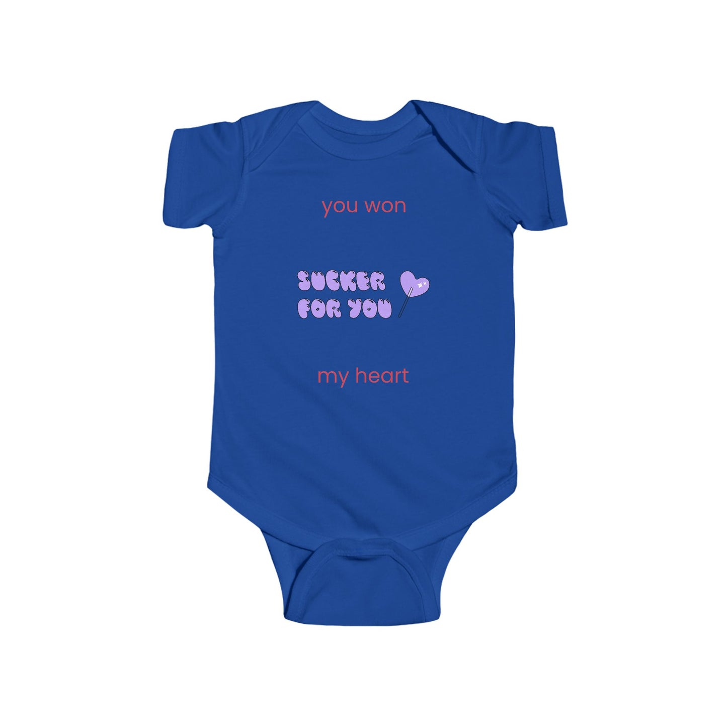 Cute Baby Bodysuit - 'You Won My Heart' Design