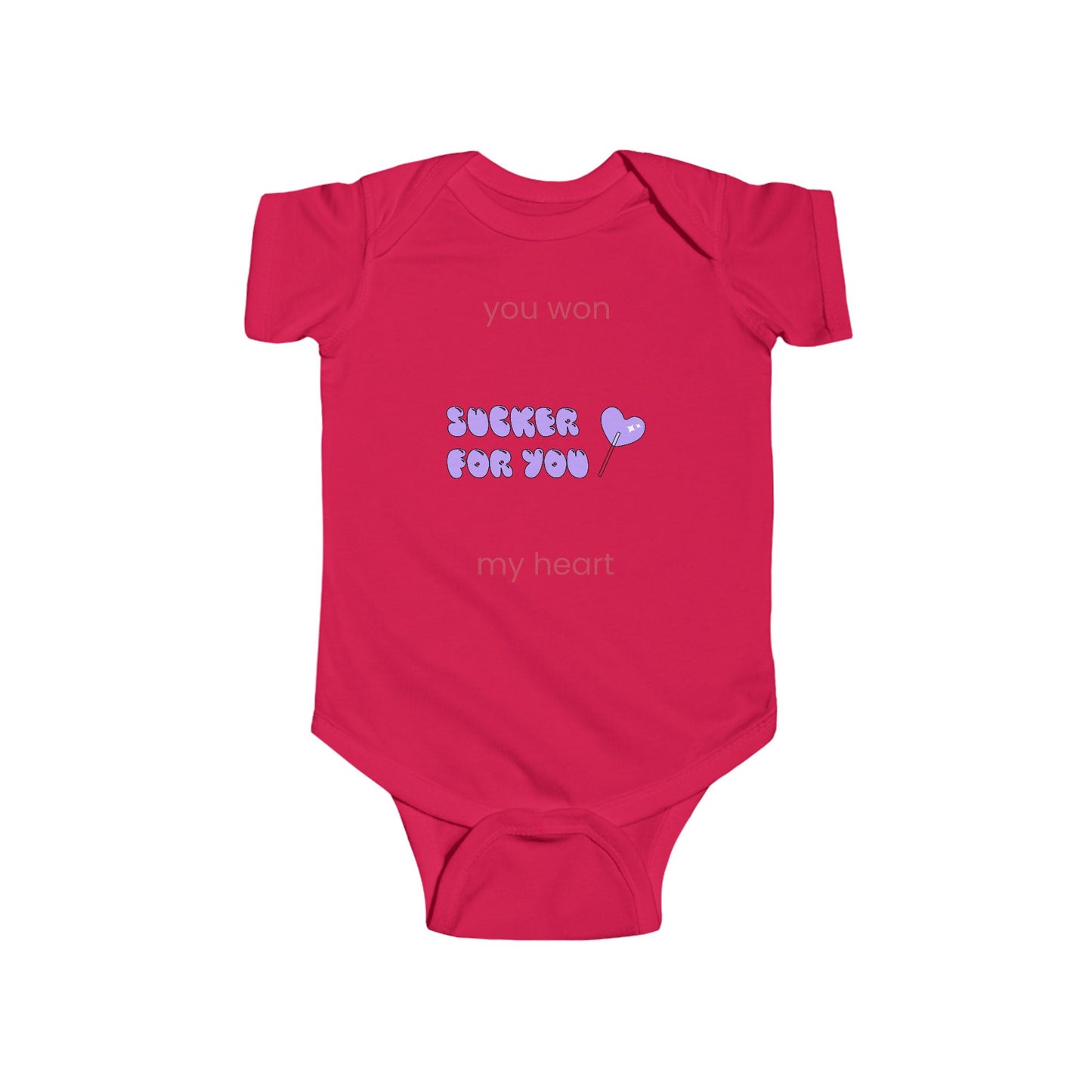Cute Baby Bodysuit - 'You Won My Heart' Design
