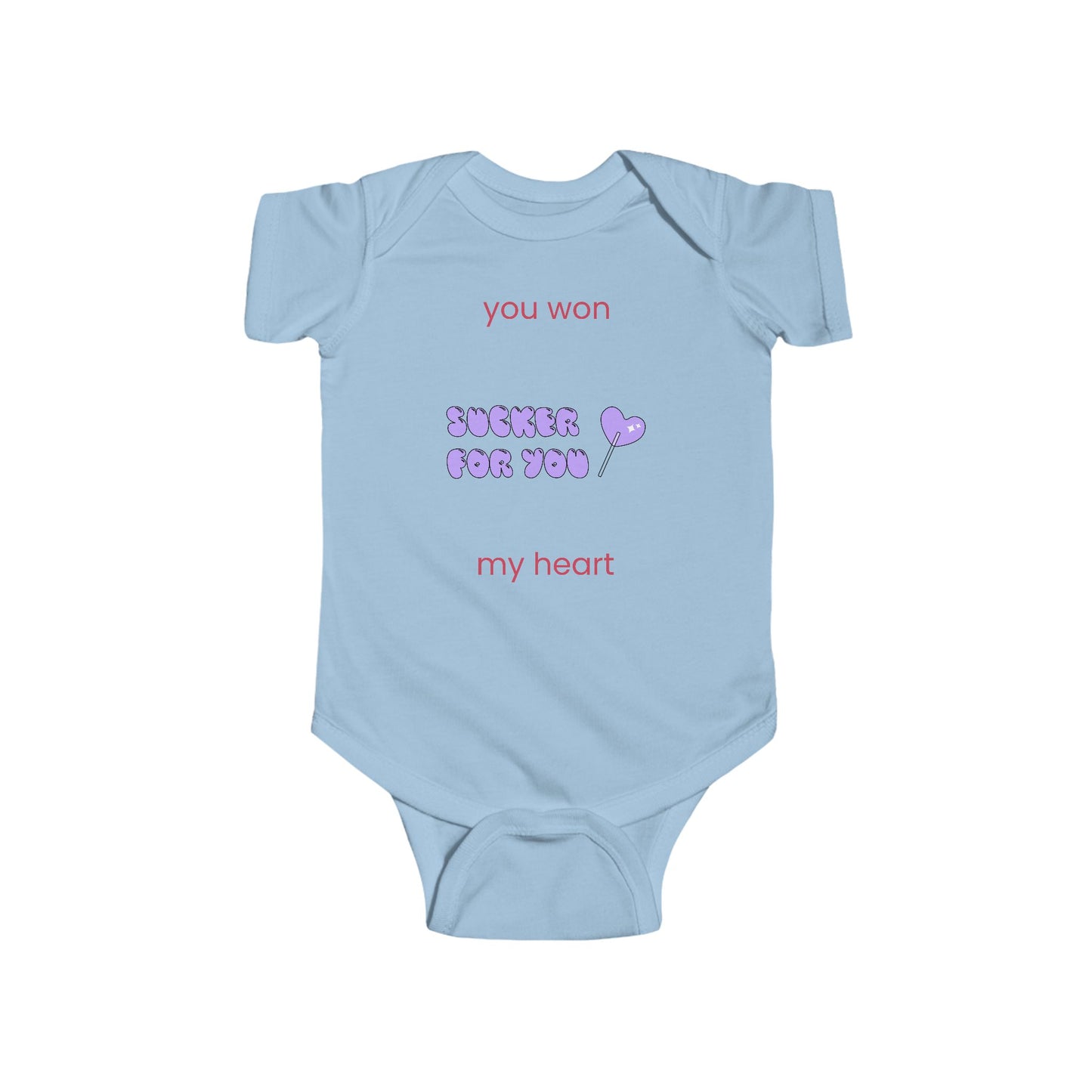 Cute Baby Bodysuit - 'You Won My Heart' Design