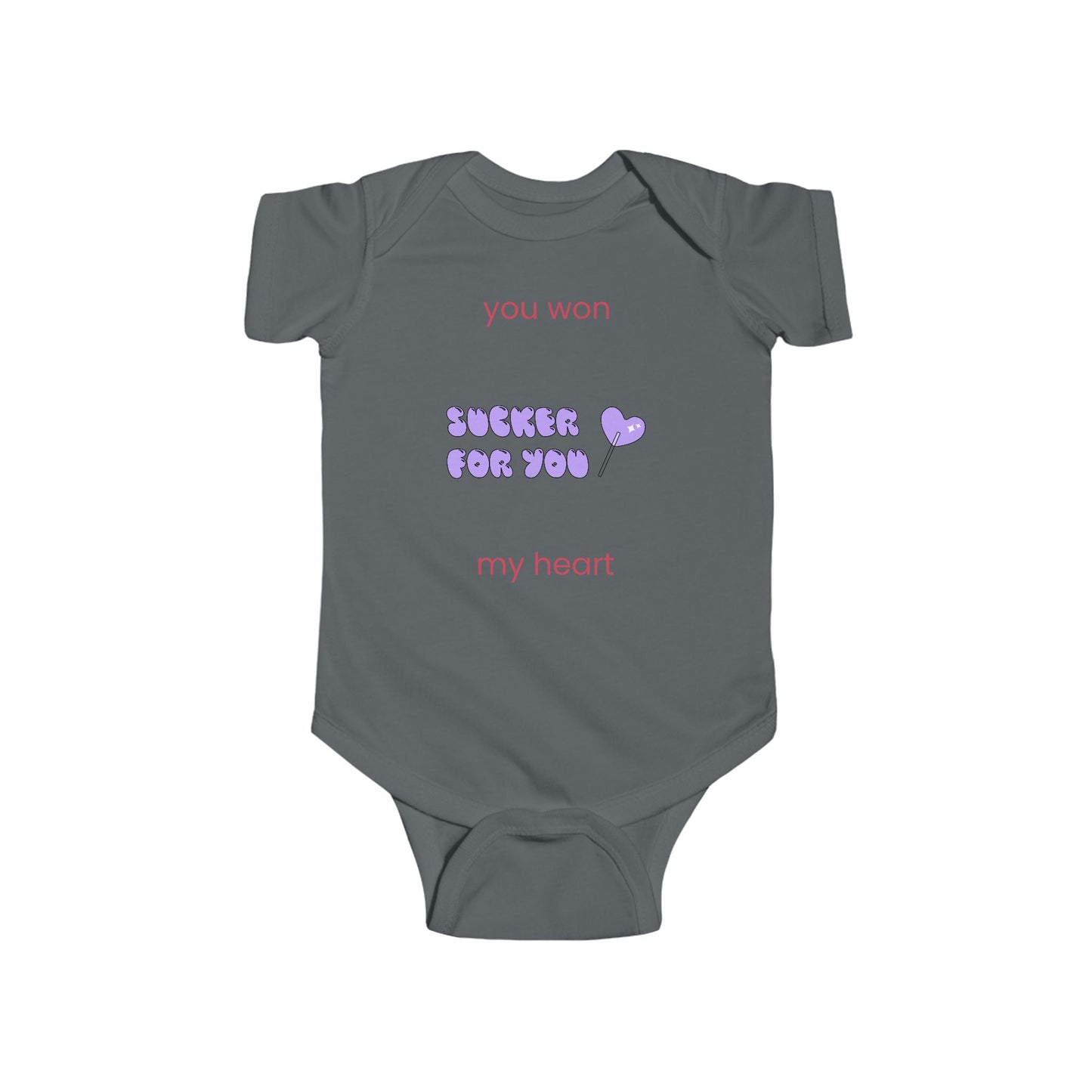 Cute Baby Bodysuit - 'You Won My Heart' Design