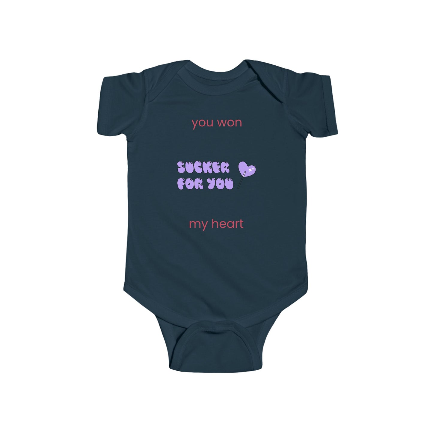 Cute Baby Bodysuit - 'You Won My Heart' Design