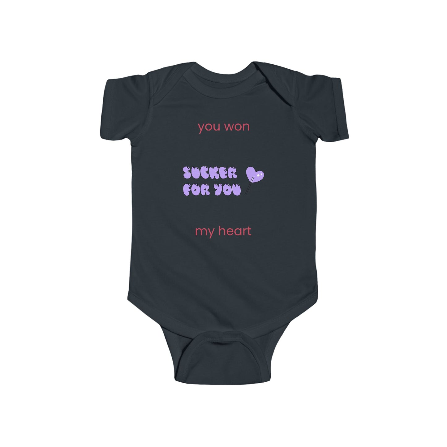 Cute Baby Bodysuit - 'You Won My Heart' Design
