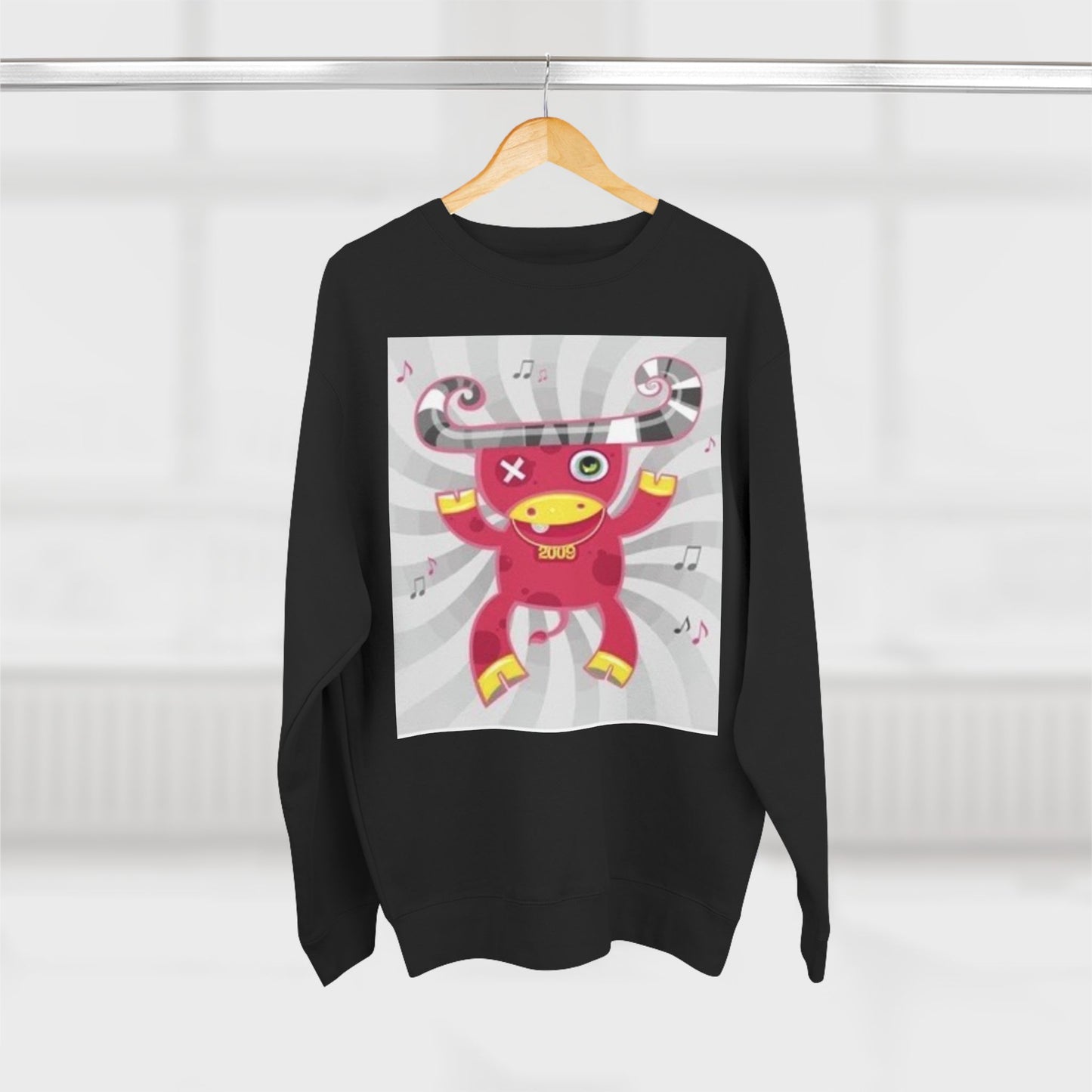 Fun Graphic Unisex Crewneck Sweatshirt - Playful Music Theme
