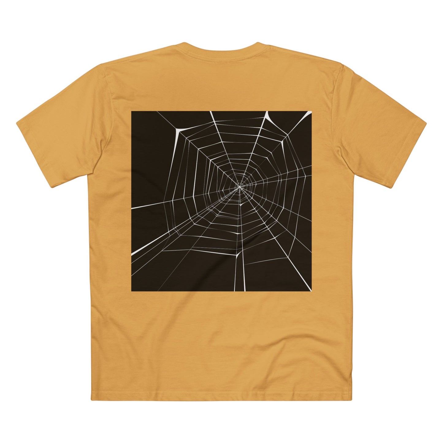 Geometric Deer & Spider Web Adult Staple Tee - Nature-Inspired Graphic T-Shirt for Outdoor Enthusiasts