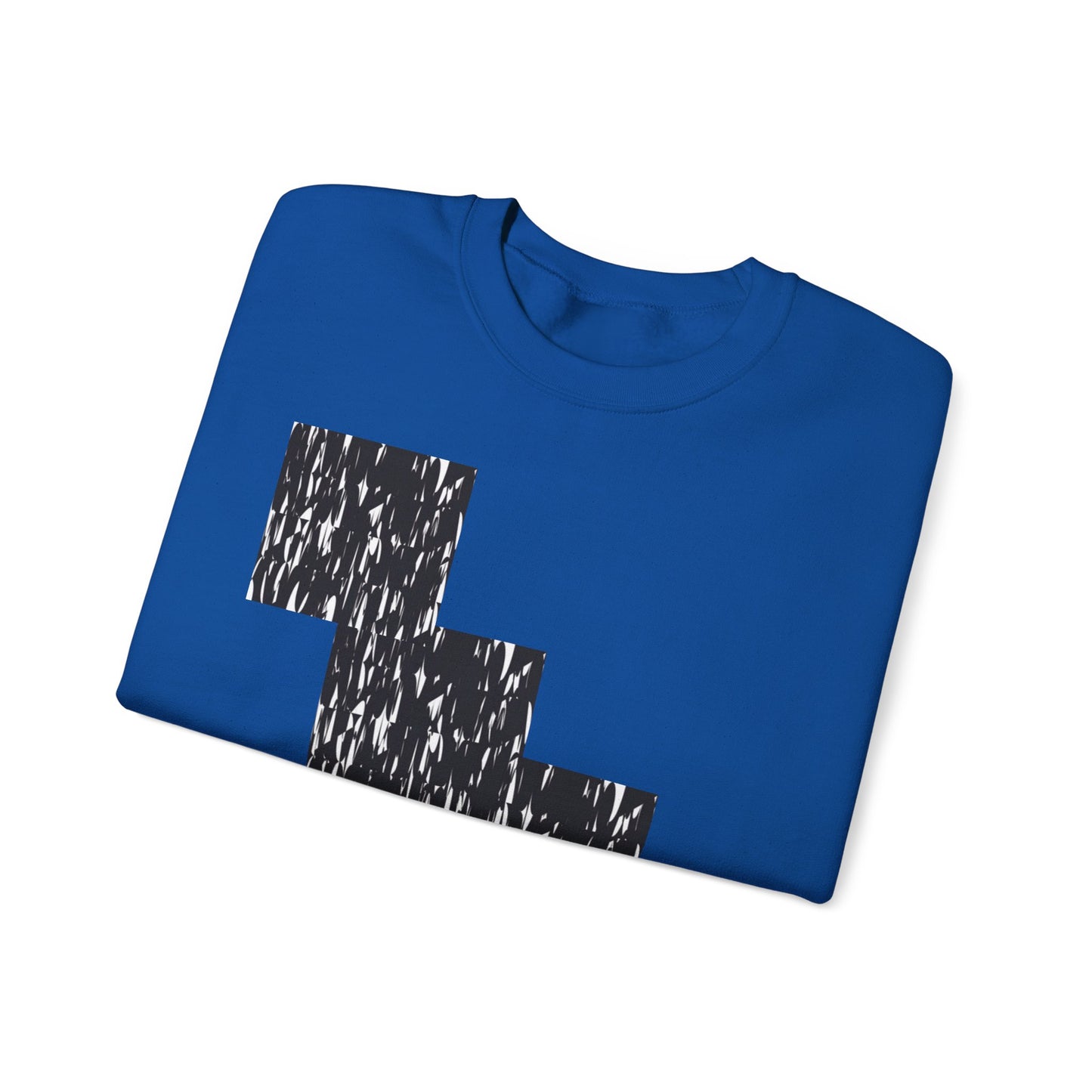 Trendy Graphic Crewneck Sweatshirt | Modern Abstract Black & White Design