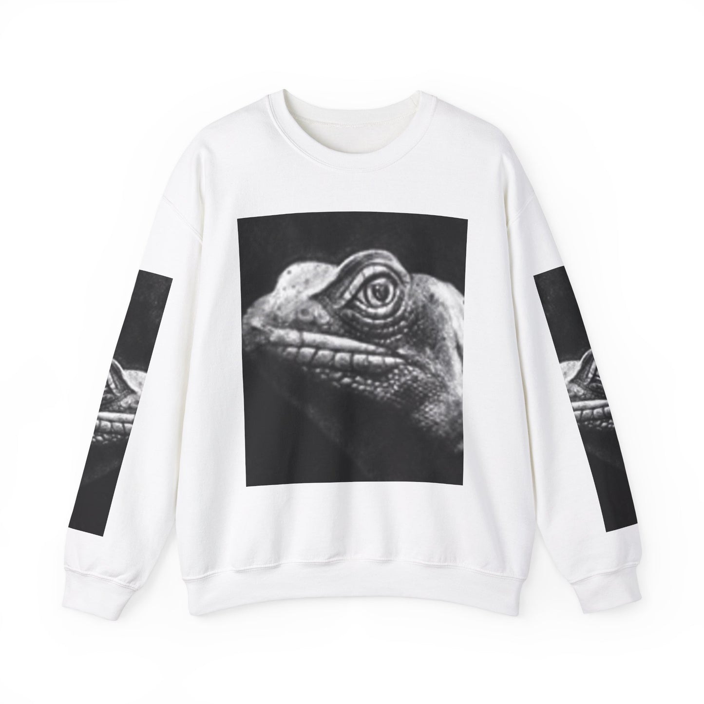 Unique Unisex Crewneck Sweatshirt with Bold Lizard Design