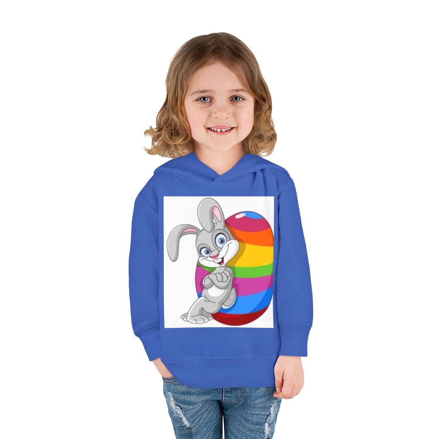 Colorful Easter Bunny Toddler Pullover Hoodie