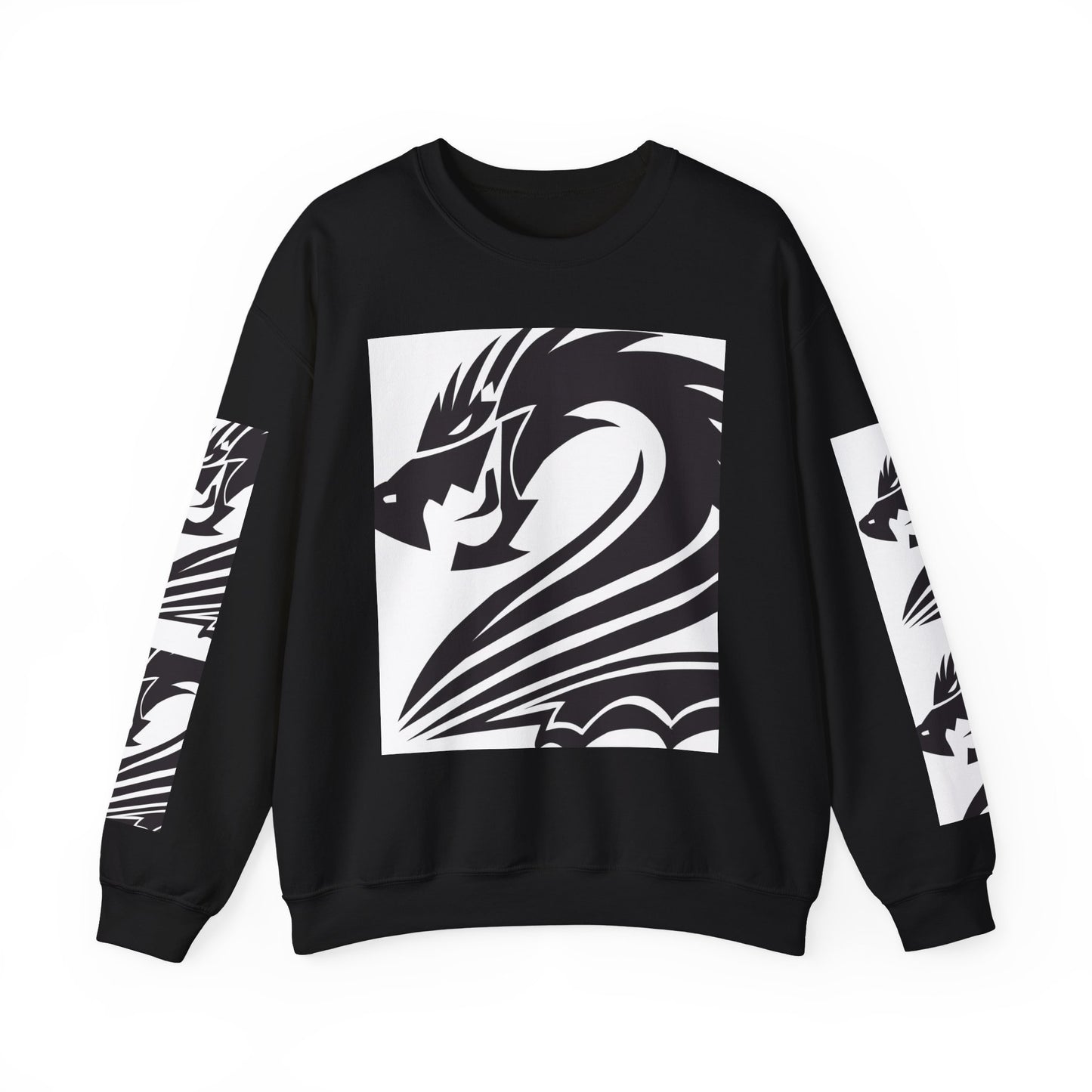 Dragon Graphic Unisex Heavy Blend Sweatshirt - Cozy and Stylish for Fantasy Enthusiasts