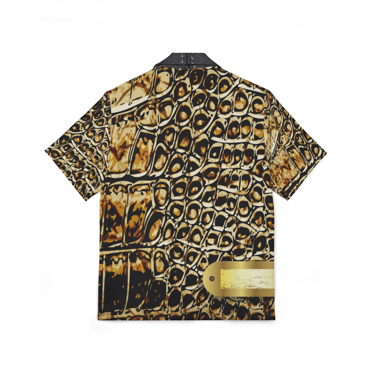 Men's Hawaiian Camp Shirt - Bold Crocodile Print, Casual Summer Wear